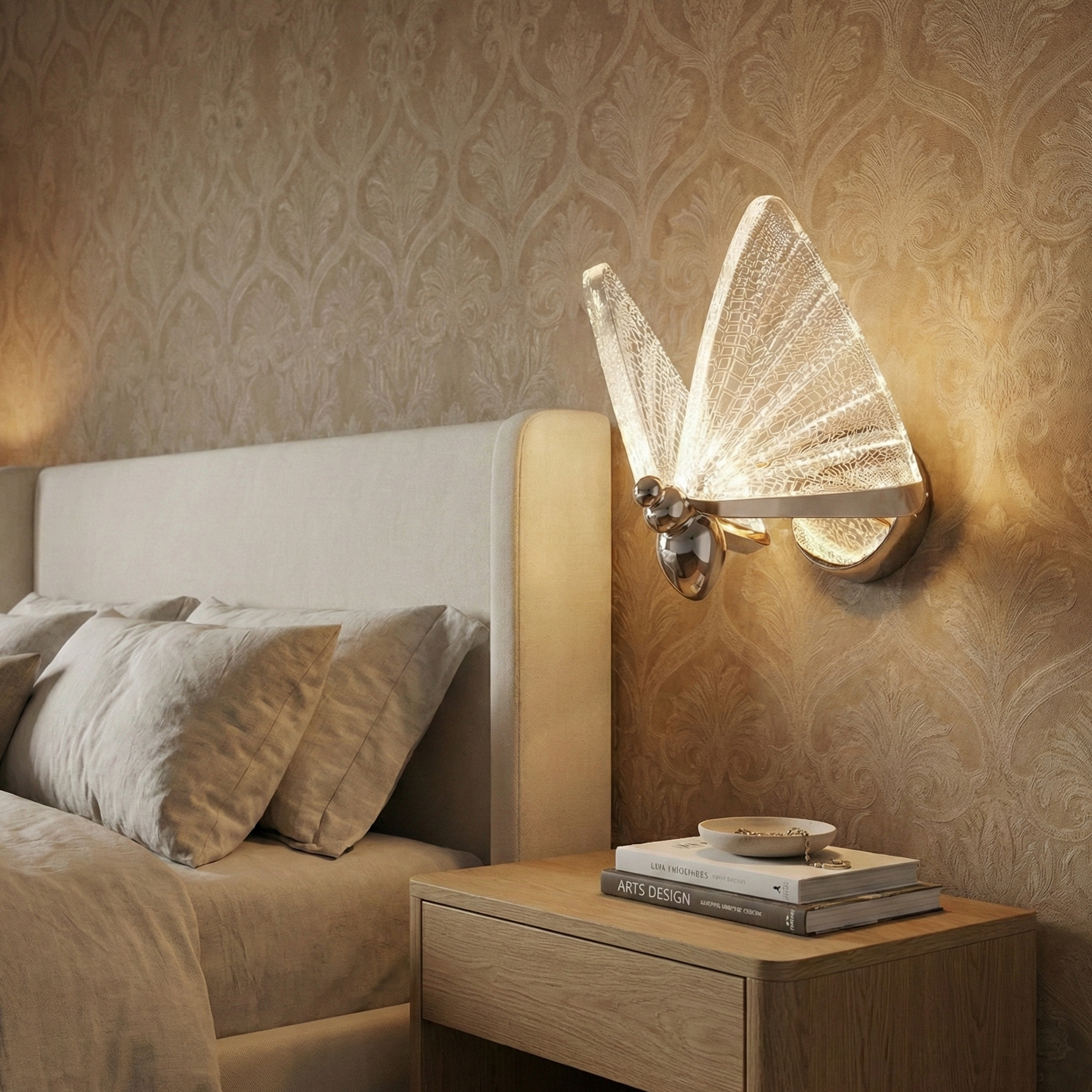 Aplica LED 12W Butterfly SILVER