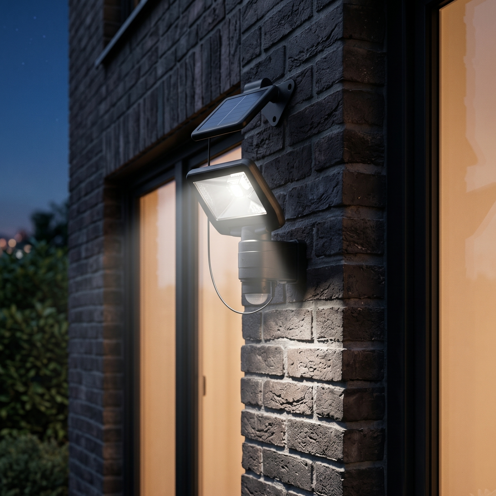 Aplica LED Solara 5W NORO Exterior Neagra cu Senzor