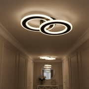 Aplica LED Circle GRIDLINE Neagra Echivalent 300W Telecomanda