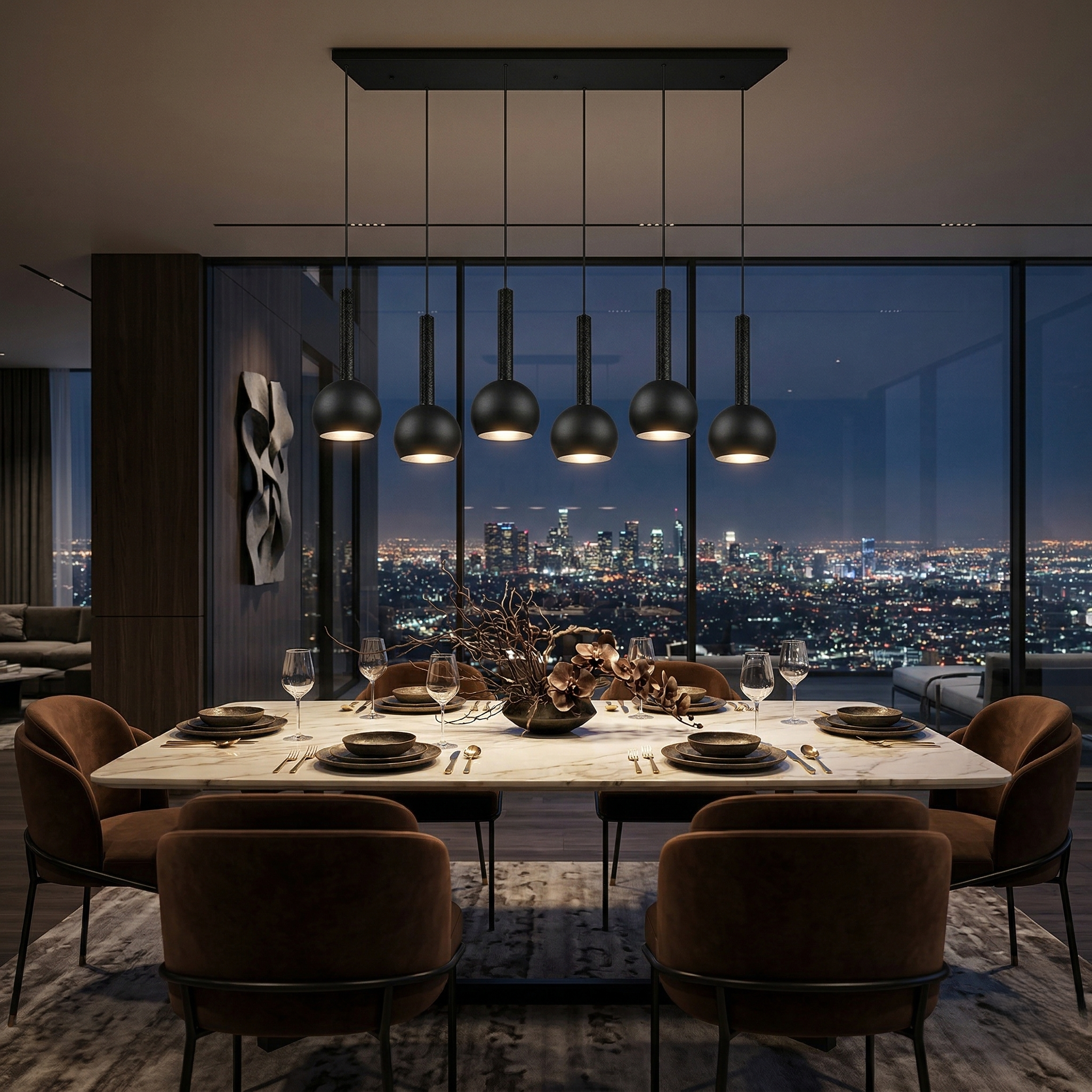 Lustra Suspendata PREMIUM CINQUE CILIANA 6xE27