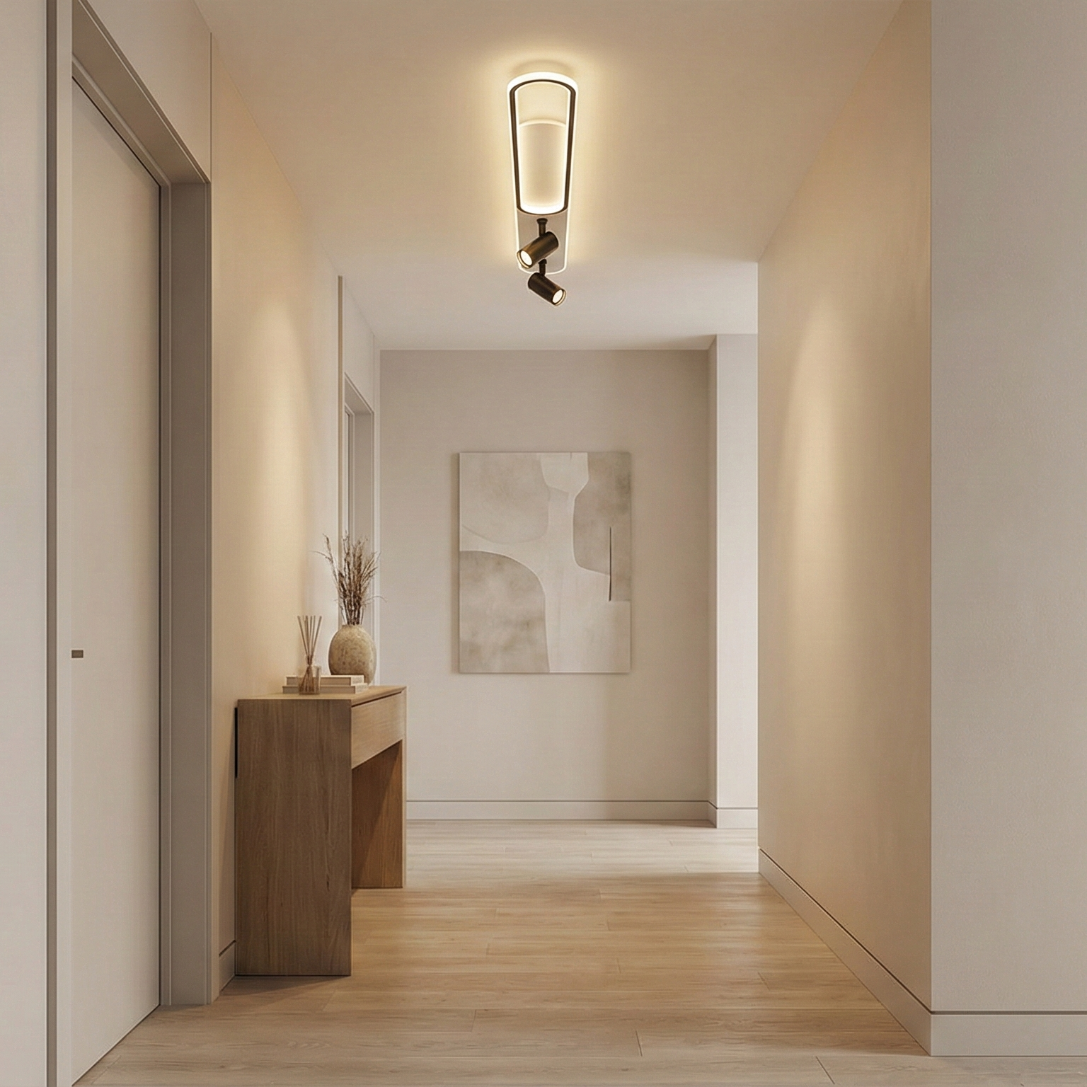 Aplica LED Cu Spoturi 100cm Alb+Negru Echivalent 300W