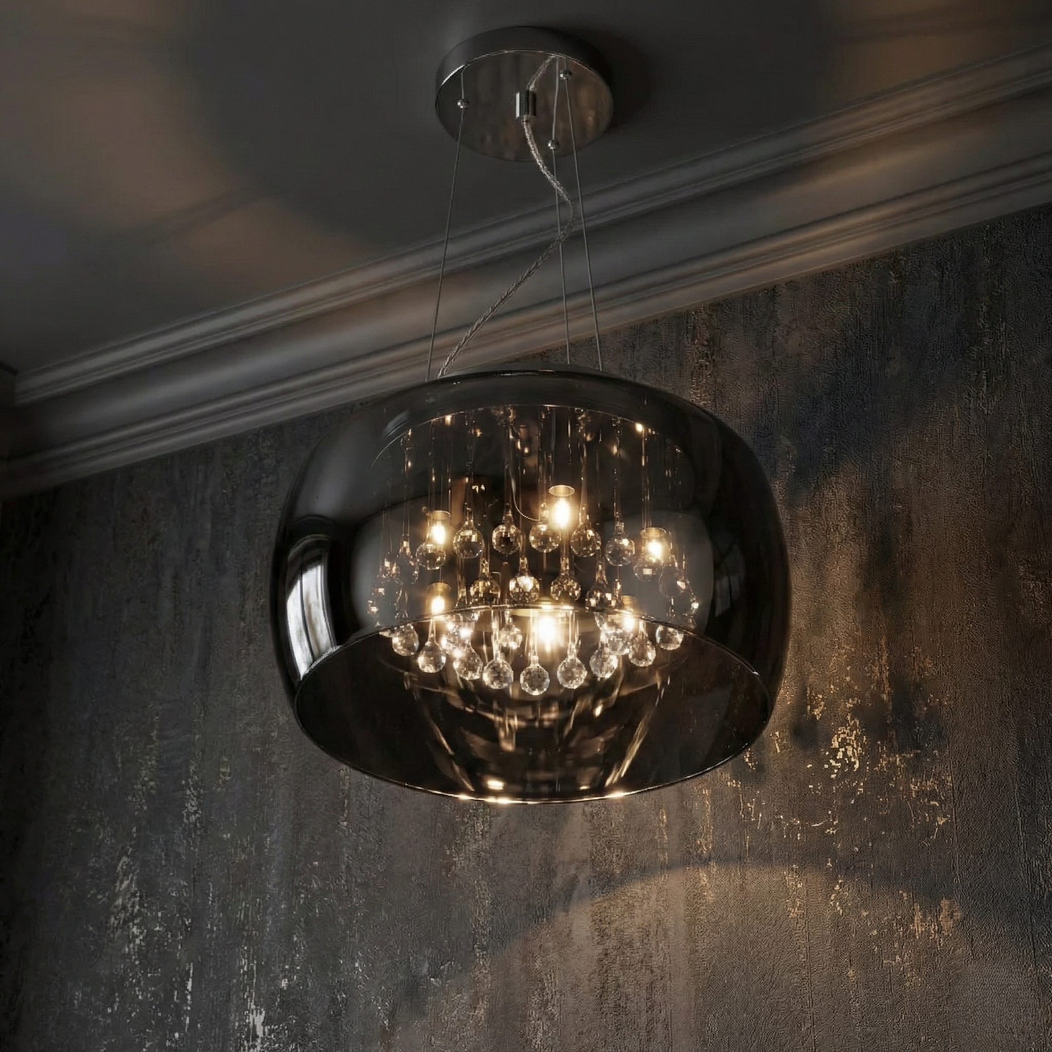 Lustra Suspendata Luxury OBSIDIAN 40cm