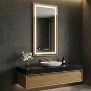 Oglinda LED MIRAGE Gold 140x45cm Touch, 3 Lumini si Senzor Proximitate