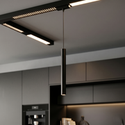 Spot LED 7W Magnetic Pendul Negru 42CM 3 Lumini din Buton