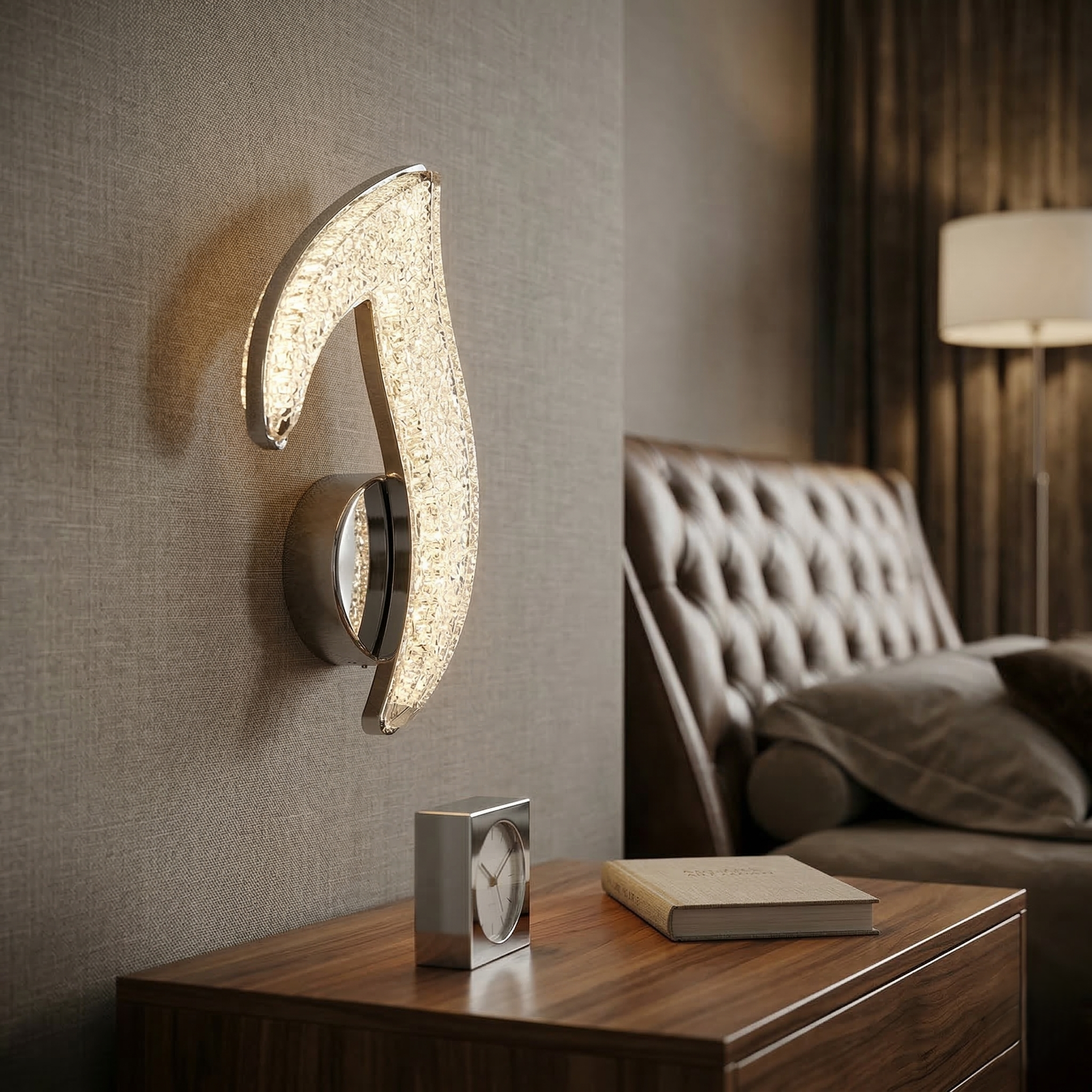 Aplica LED Perete Narcisse Sparkle Chrome
