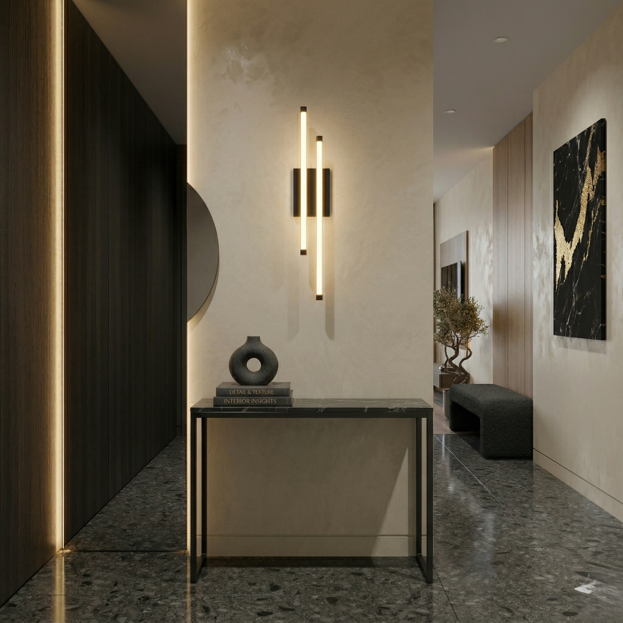 Aplica LED LINNES Beauty Black 44W Echivalent 200W