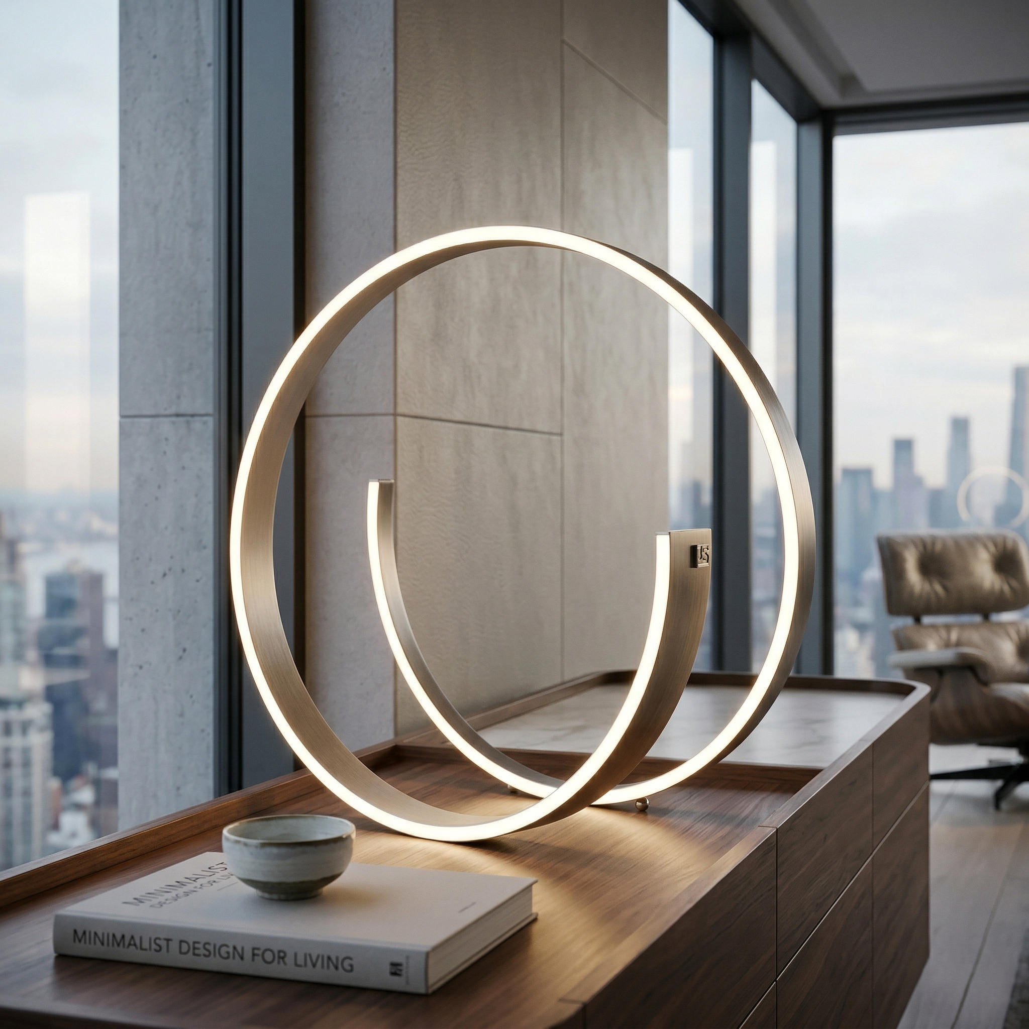 Veioza LED Cinardi Silver 45CM CINQUE Premium