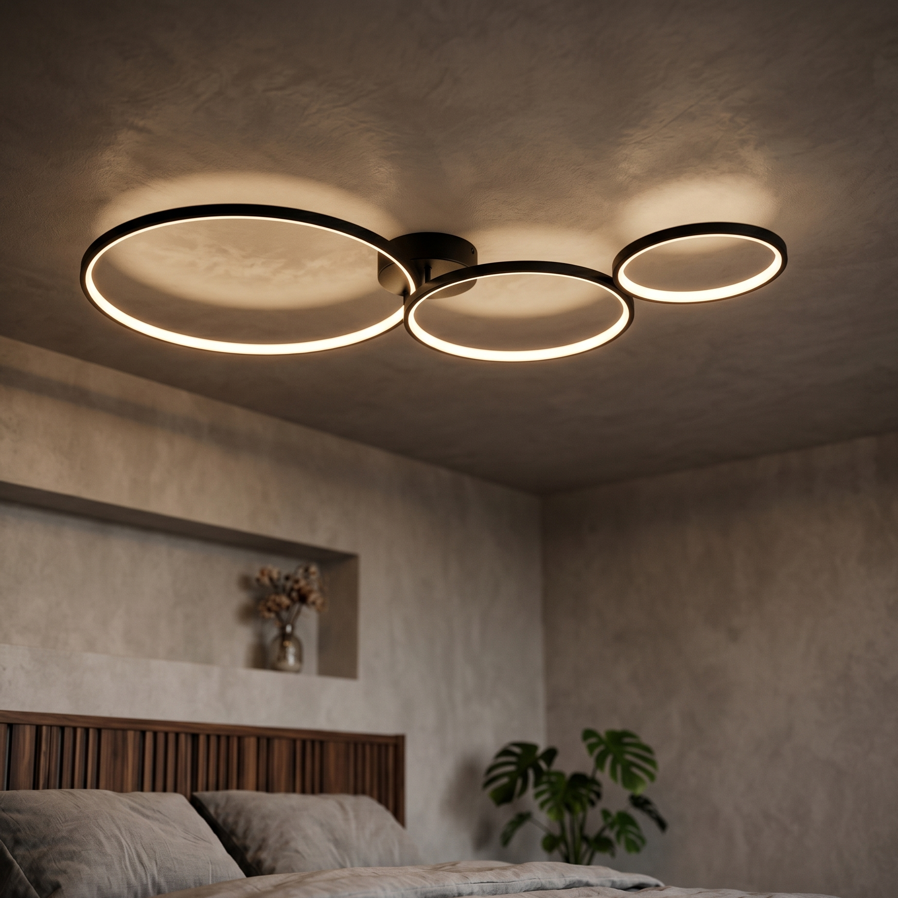 Lustra LED Modern Black FLUXA Echivalent 300W