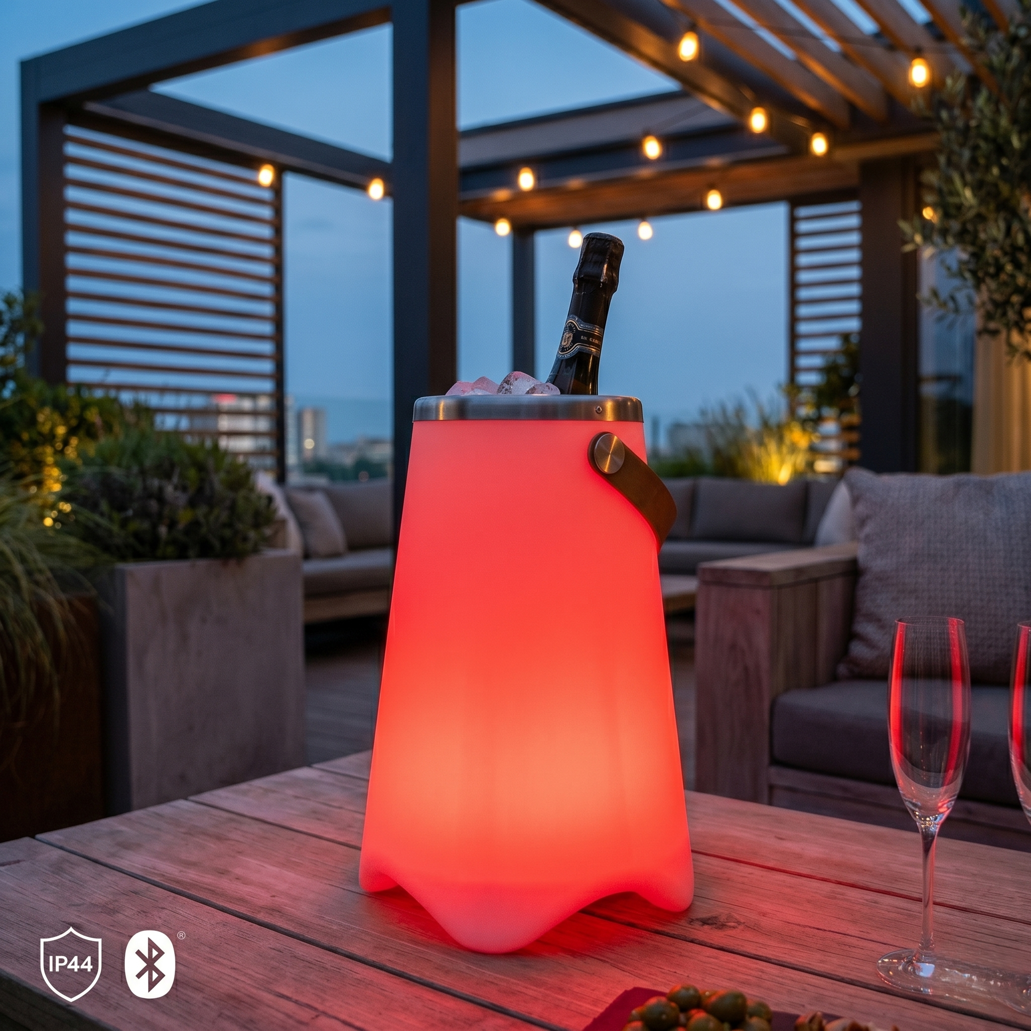 Lampa LED RGB cu Frapiera, Boxa Bluetooth si Telecomanda