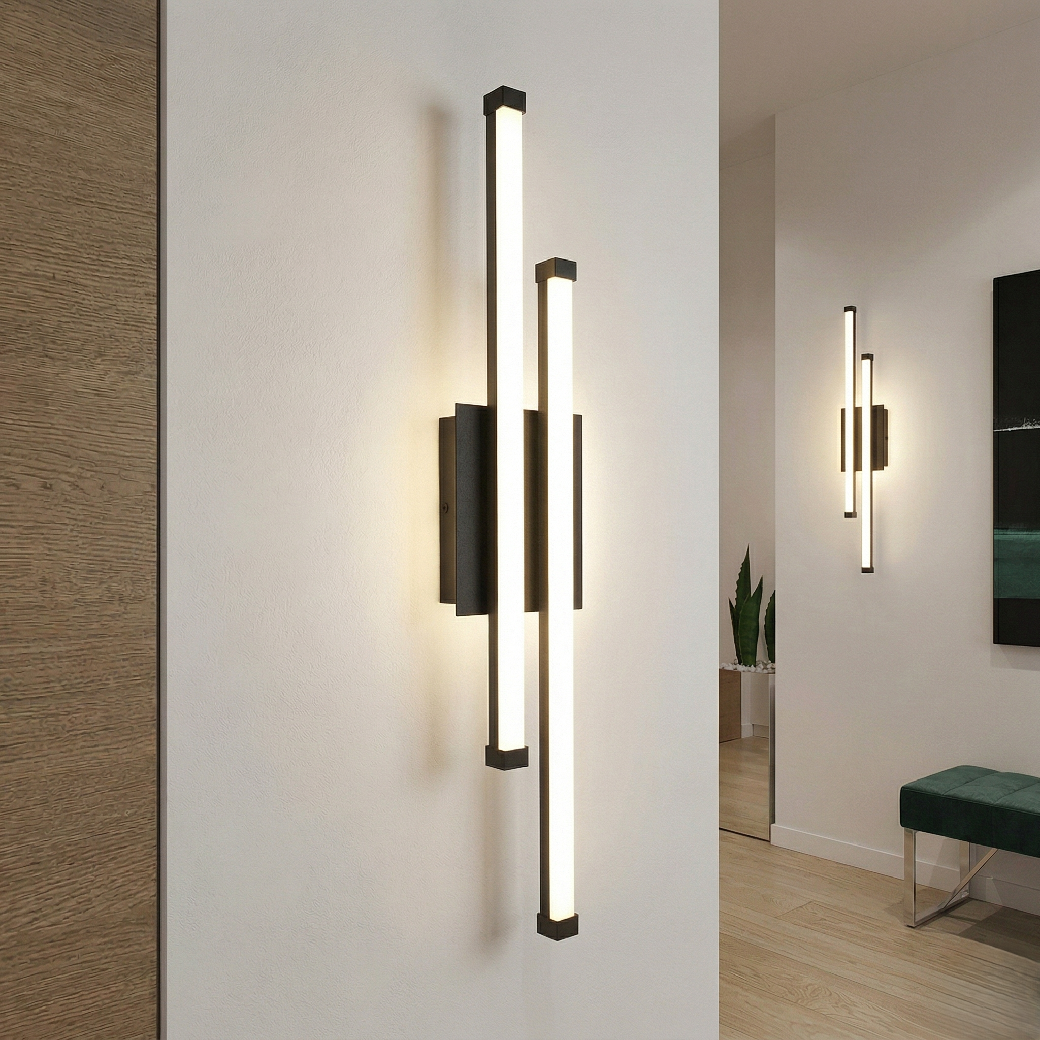 Aplica LED LINNES Beauty Black 44W Echivalent 200W