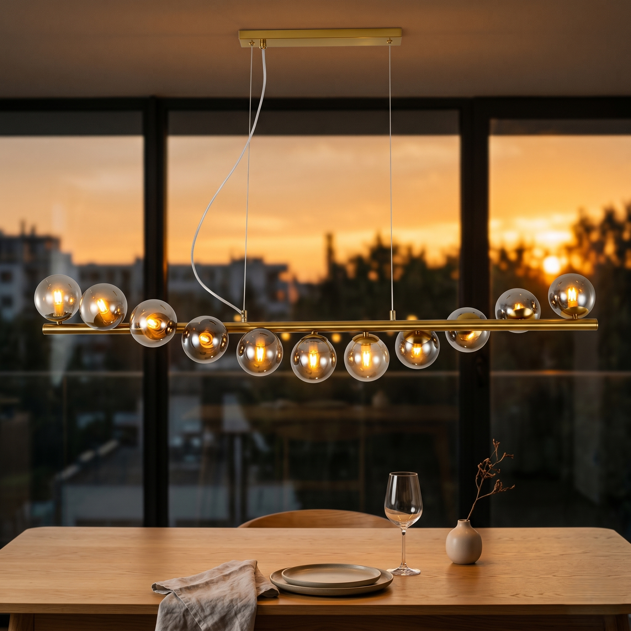Lustra Abajur Fumuriu GOLD Liniara DX220-11