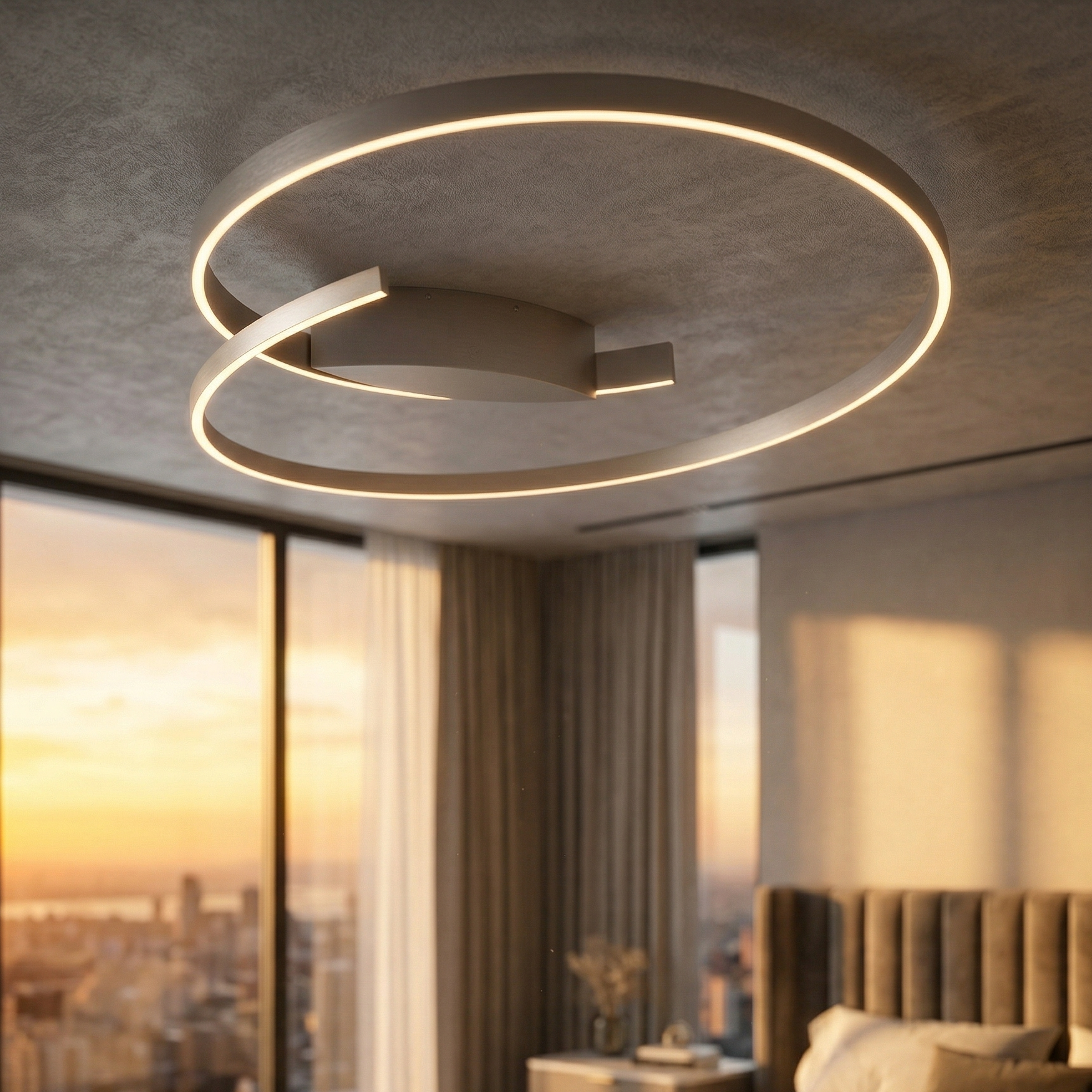 Lustra LED Aplicata Cinardi Silver CINQUE Premium Echivalent 700W