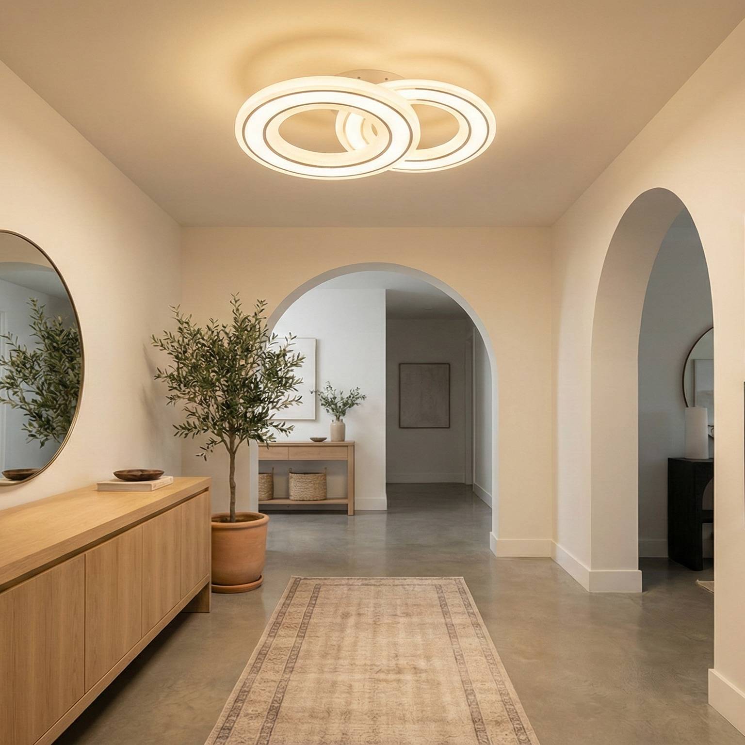 Aplica LED Circle GRIDLINE Alba Echivalent 300W Telecomanda