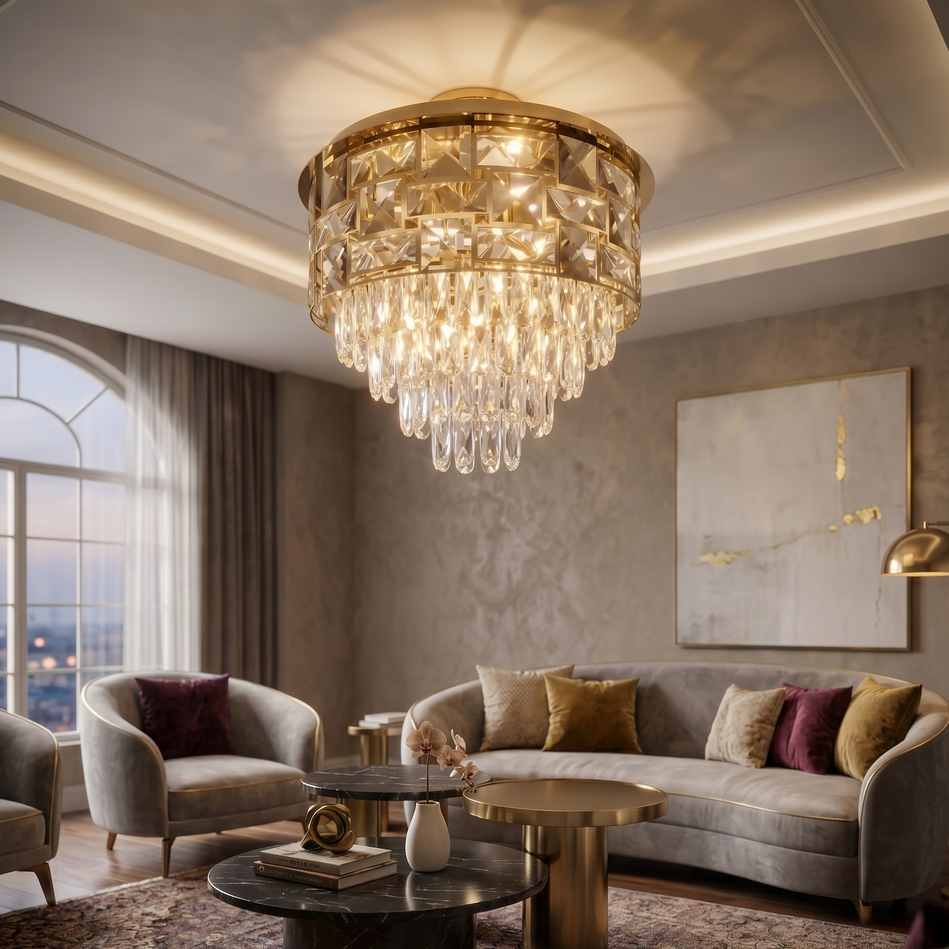 Candelabru Cristal Luxuria Gold Premium