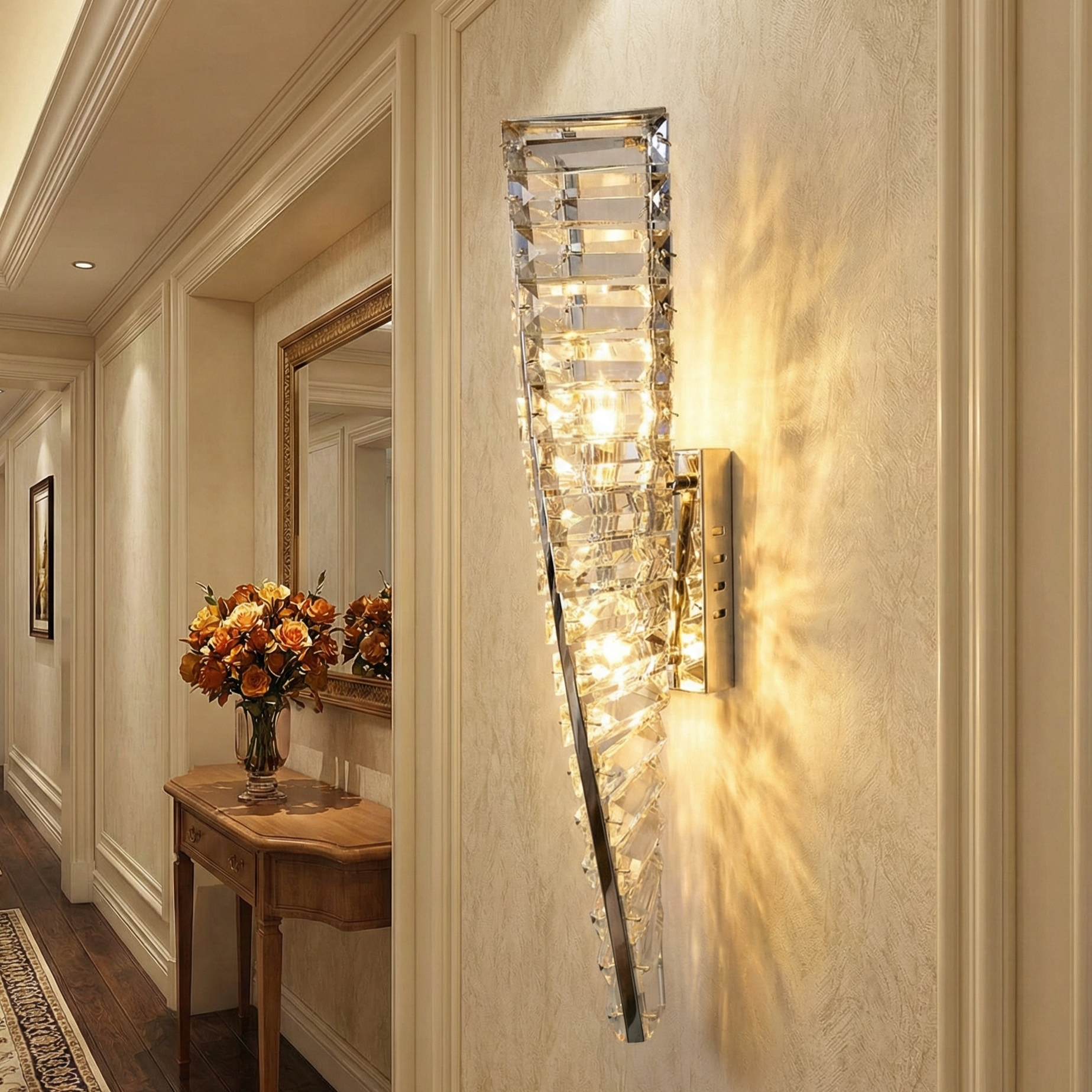 Aplica LED Cristal CIRQA Silver 50CM