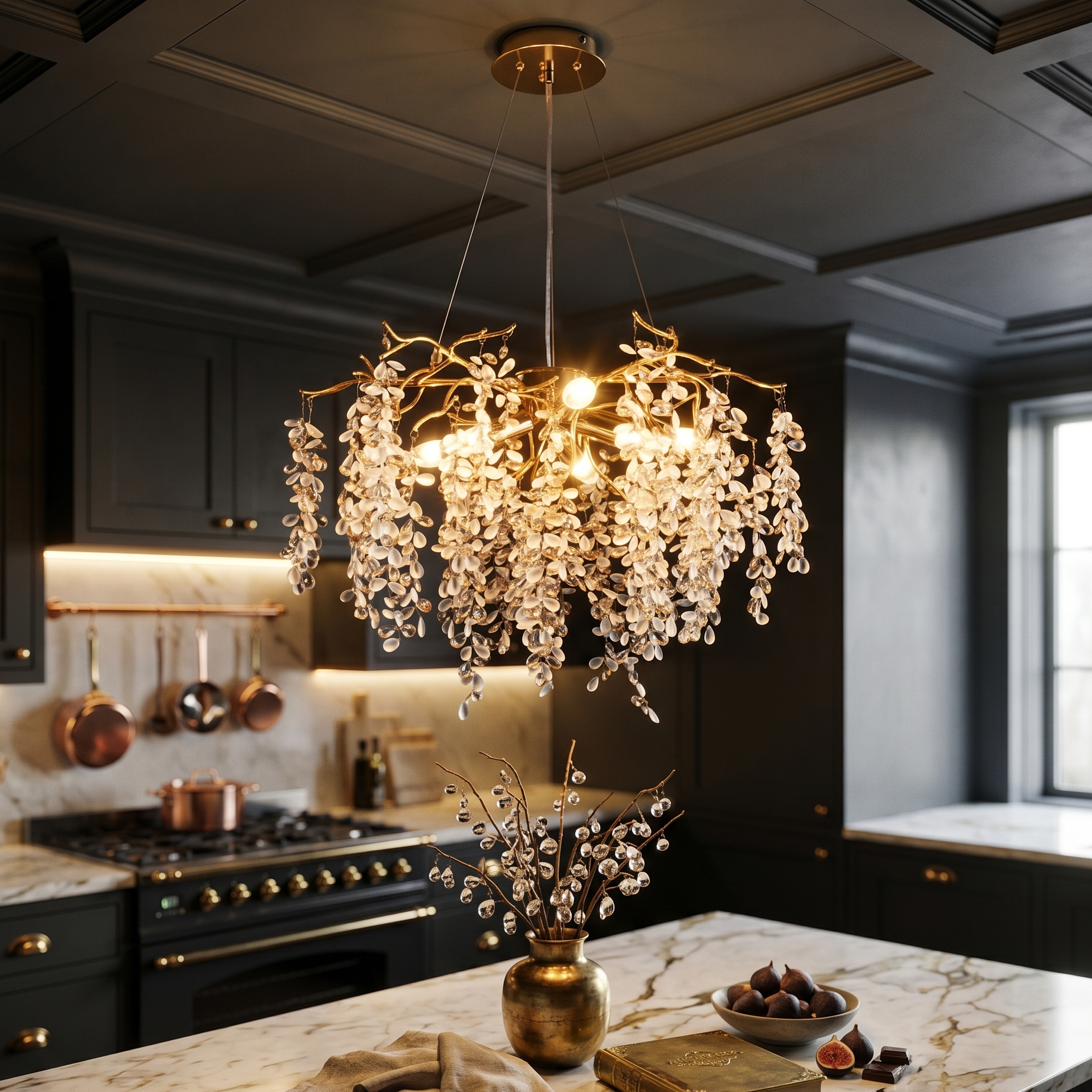 Candelabru Cristal LUXURY Golden Grapes 60CM