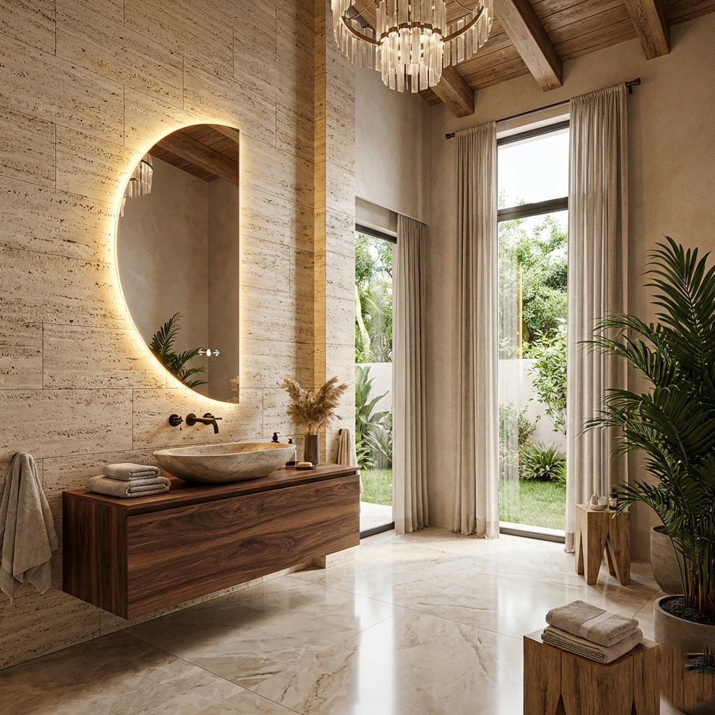 Oglinda LED MEZZALUNA - 80x150 cm 3 Lumini, Senzor, Dezaburire si Ceas