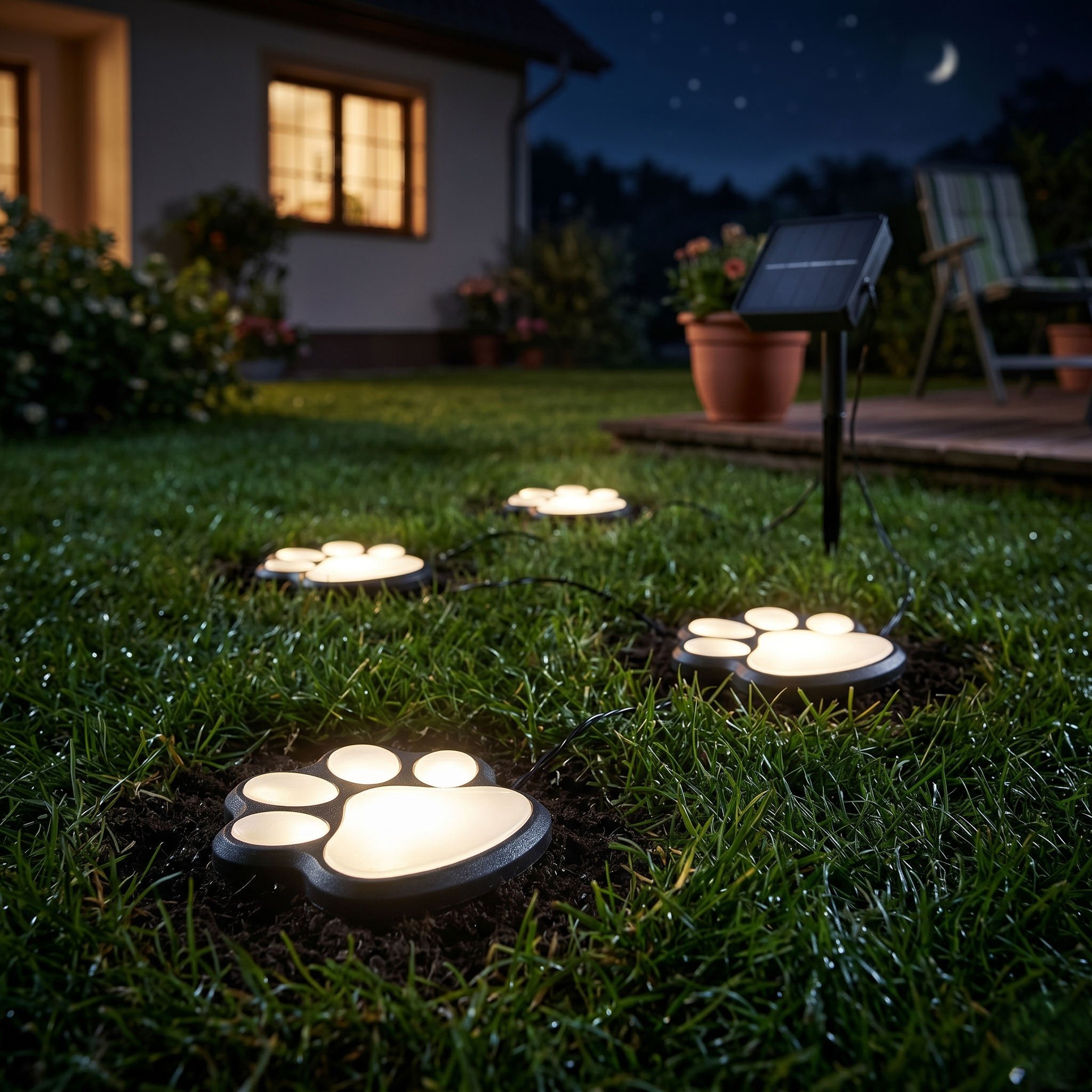Set 4 Labute LED Exterior cu Incarcare Solara, 5 Ani Garantie