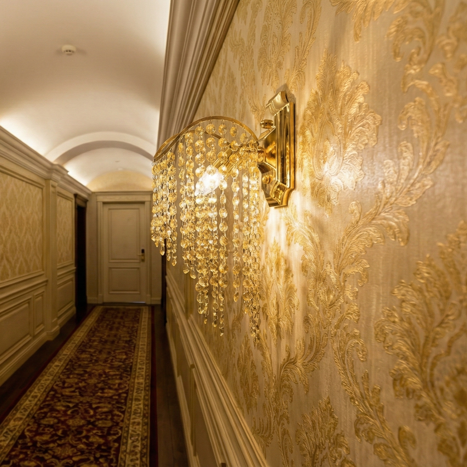 Aplica Cristal FREDA Gold Solo 1xE27