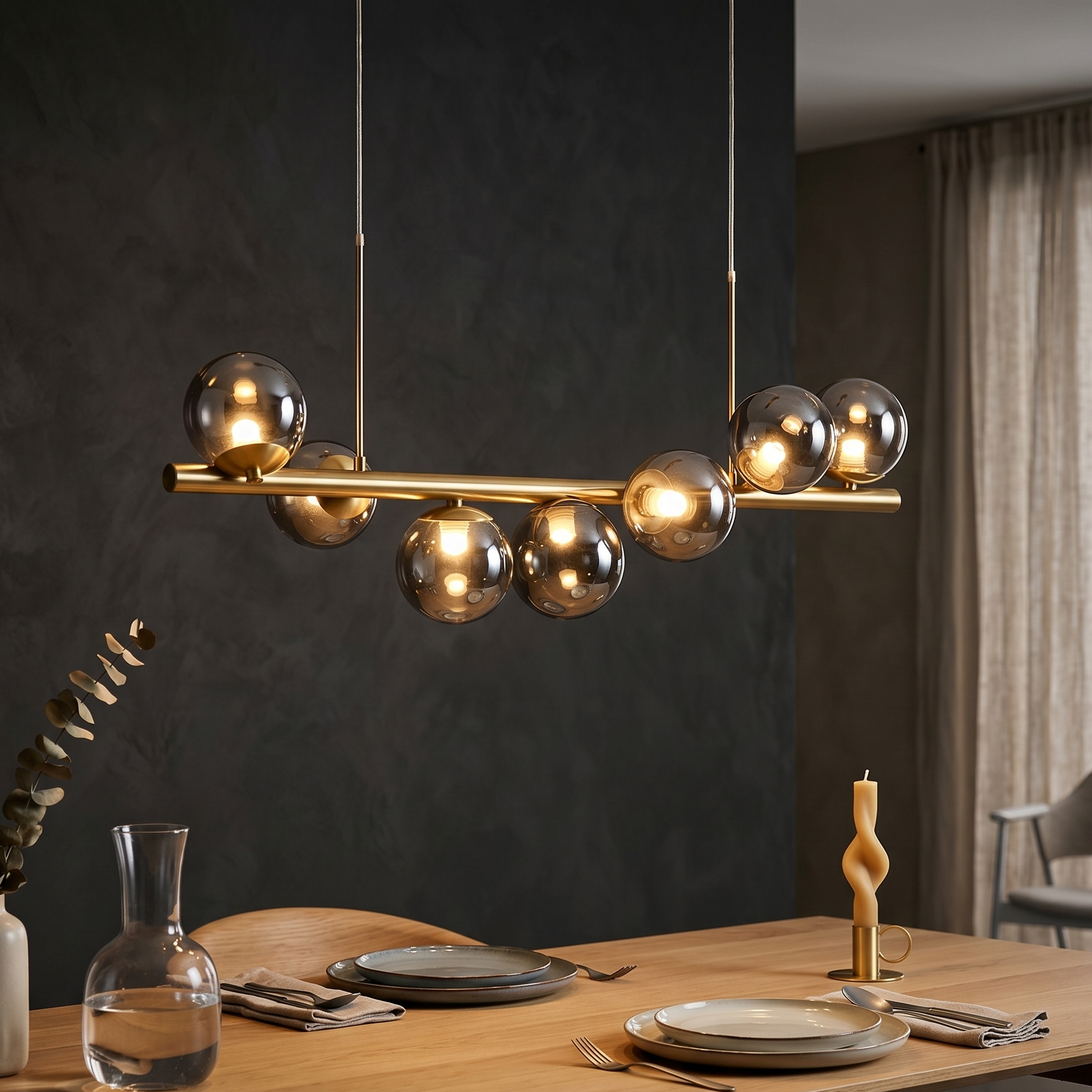 Lustra Abajur Fumuriu GOLD Liniara DX220-7