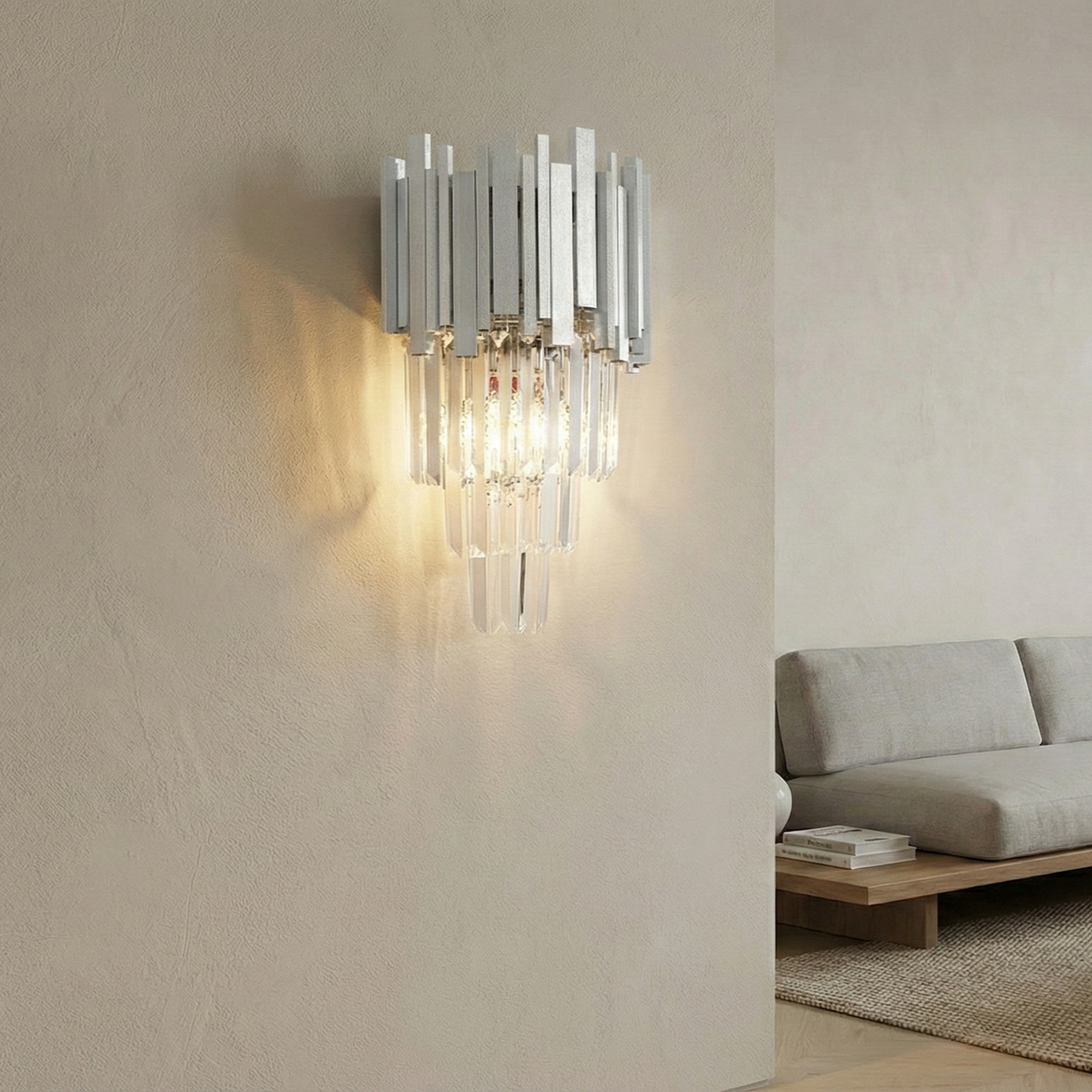 Aplica Perete Cristal GLORY Silver