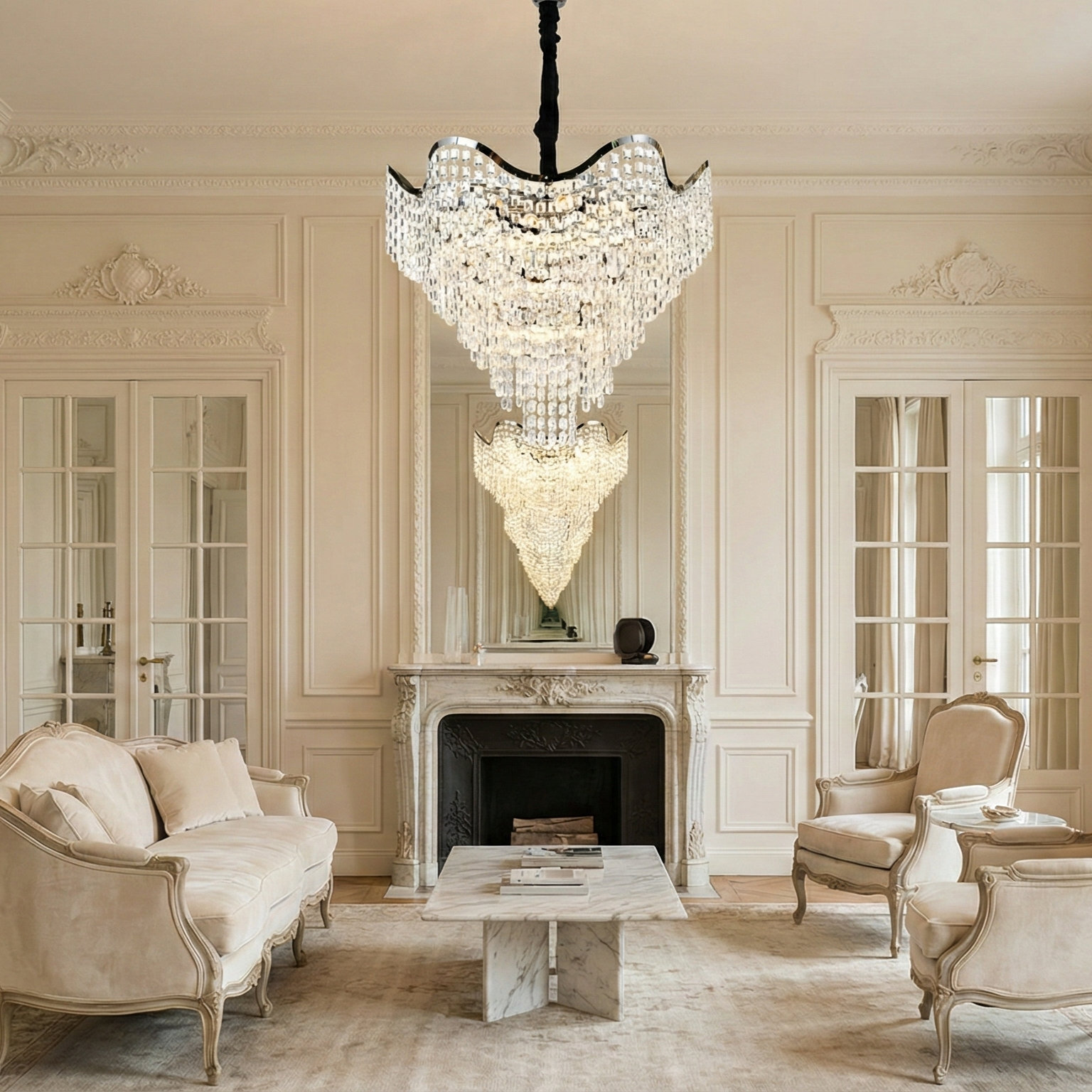 Candelabru Maxi VLORA Silver Ø78CM