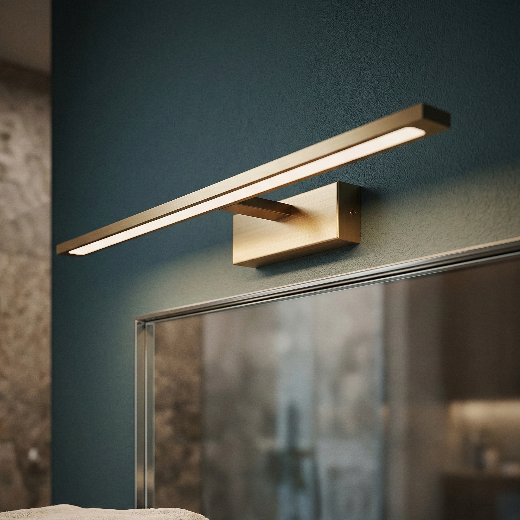 Aplica LED Baie 12W VIREN Aurie 60cm 3 Lumini din Buton