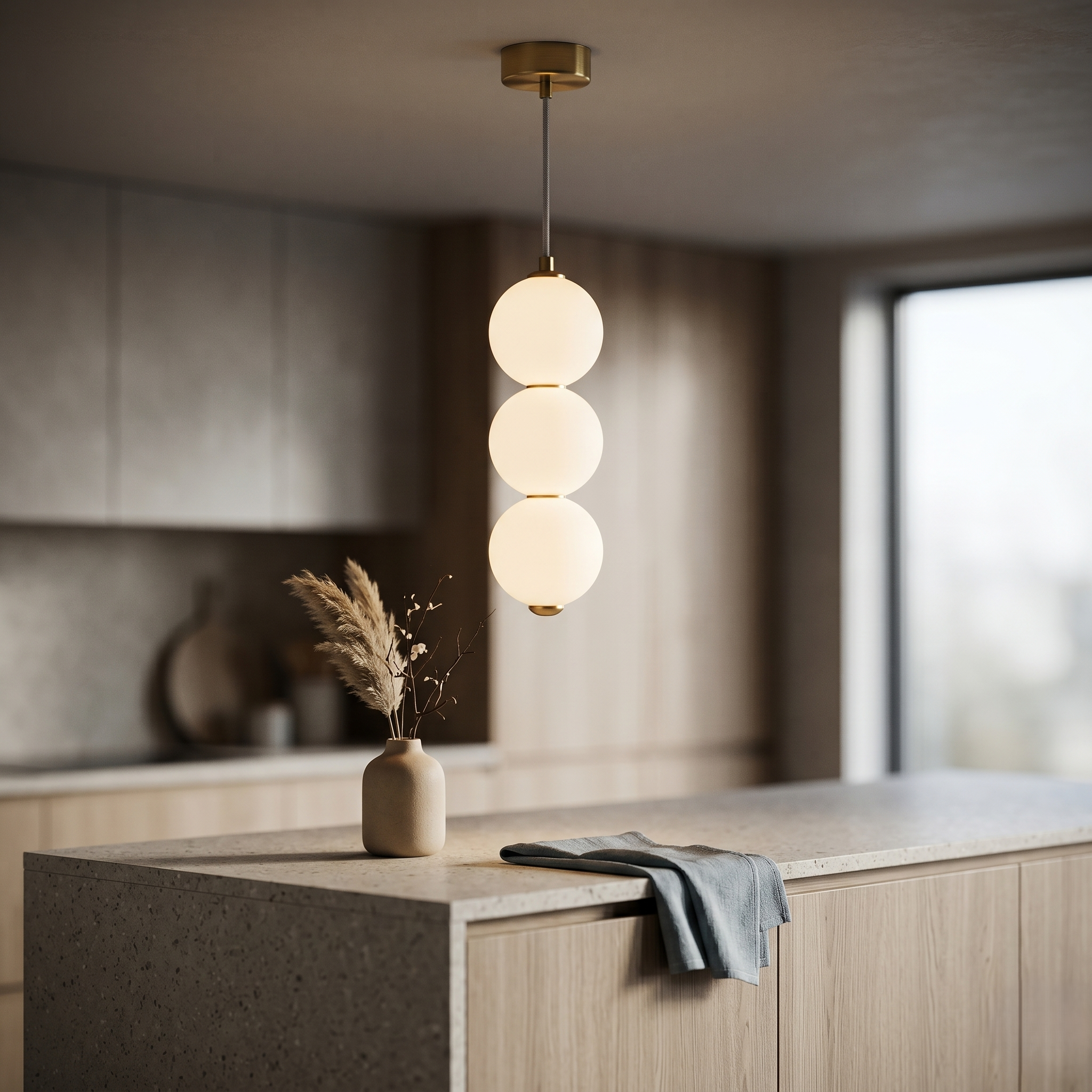 Pendul LED Abajur Mat Gold VINTER Echivalent 200W