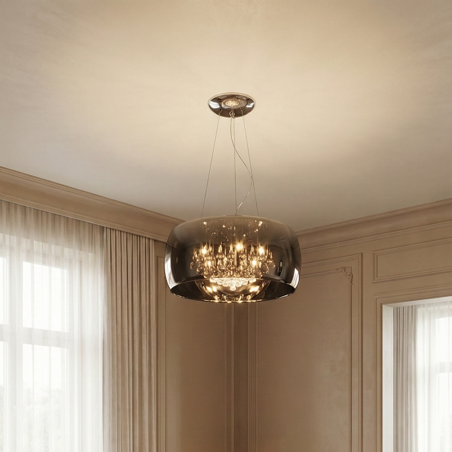Lustra Suspendata Luxury OBSIDIAN 50cm