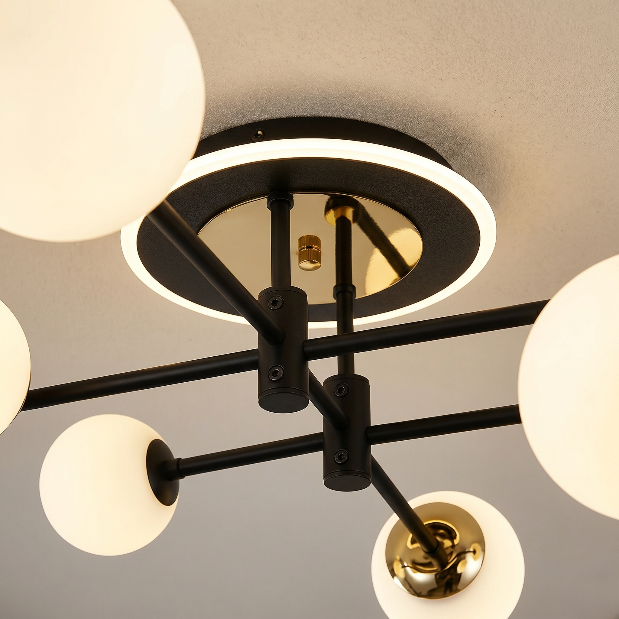 Lustra LED PIMORA Abajur Mat Neagra Echivalent 400W Telecomanda