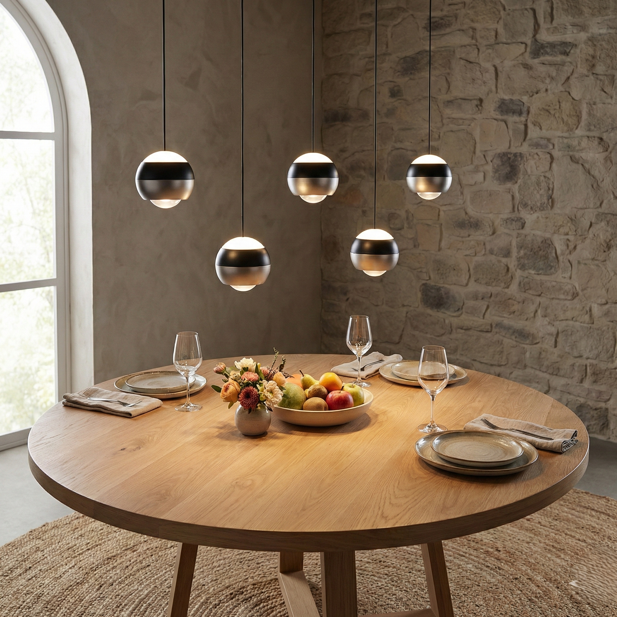 Lustra LED PREMIUM Suspendata Liniara SILVER ORBIT Echivalent 500W