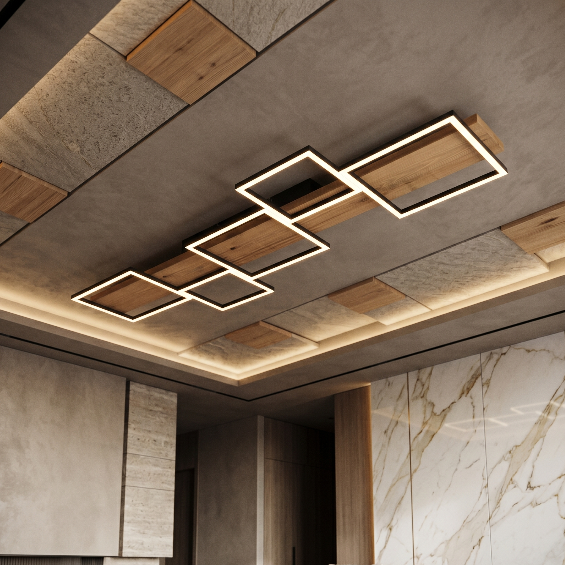 Lustra LED Aplicata Wood HARPER Premium Echivalent 500W