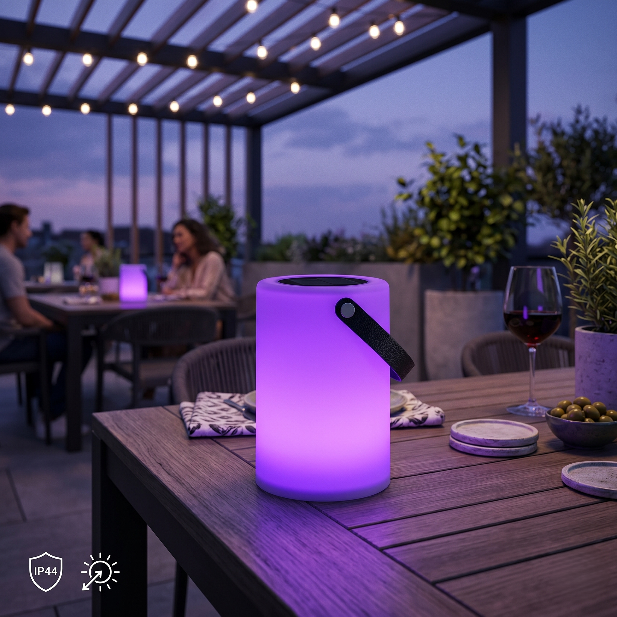 Lampa LED RGB Exterior Solara PORTALUX Premium