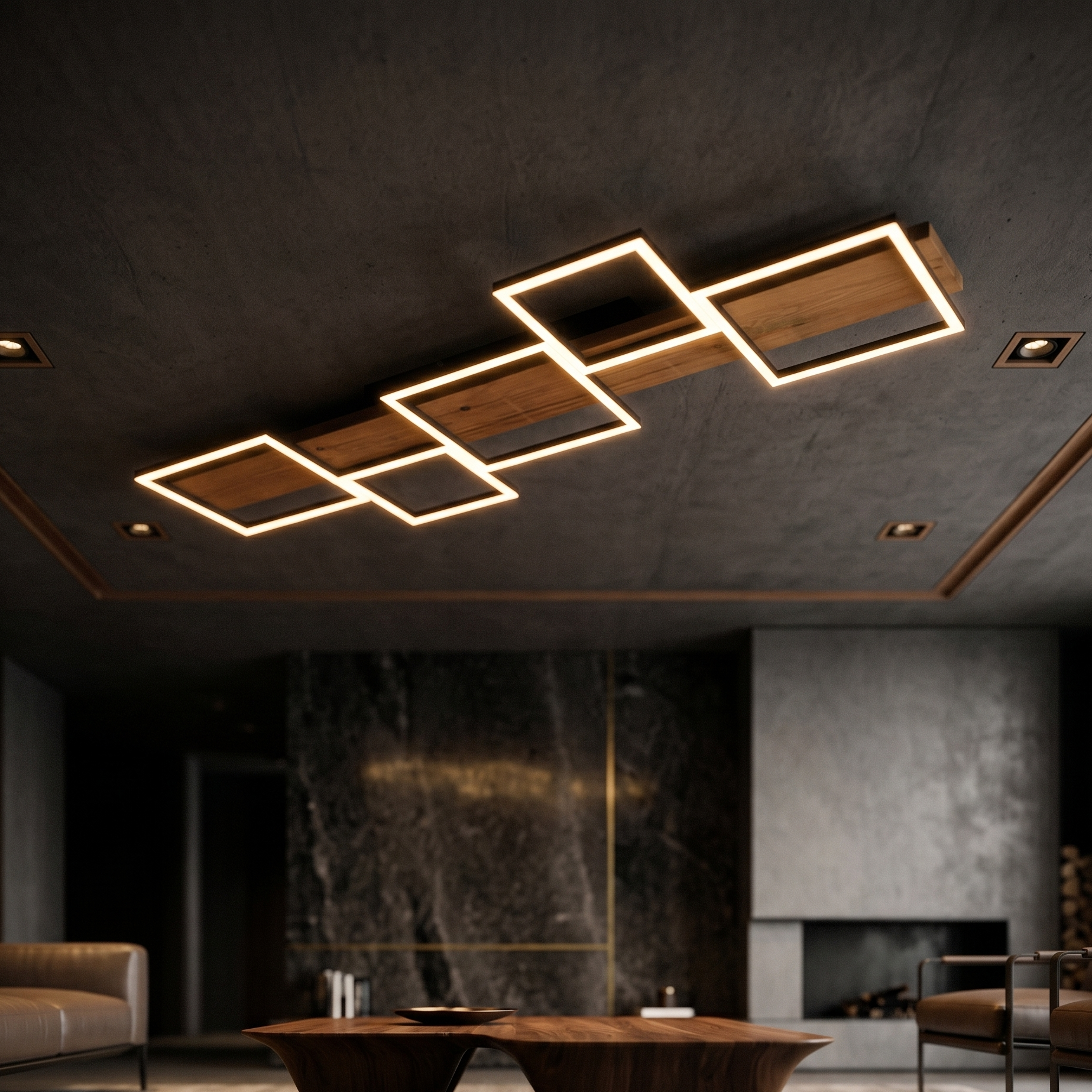 Lustra LED Aplicata Wood HARPER Premium Echivalent 500W