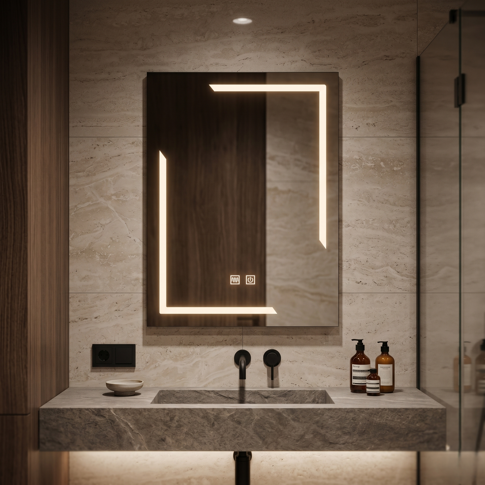 Oglinda LED 60x80cm Functie Dezaburire si Touch E38S