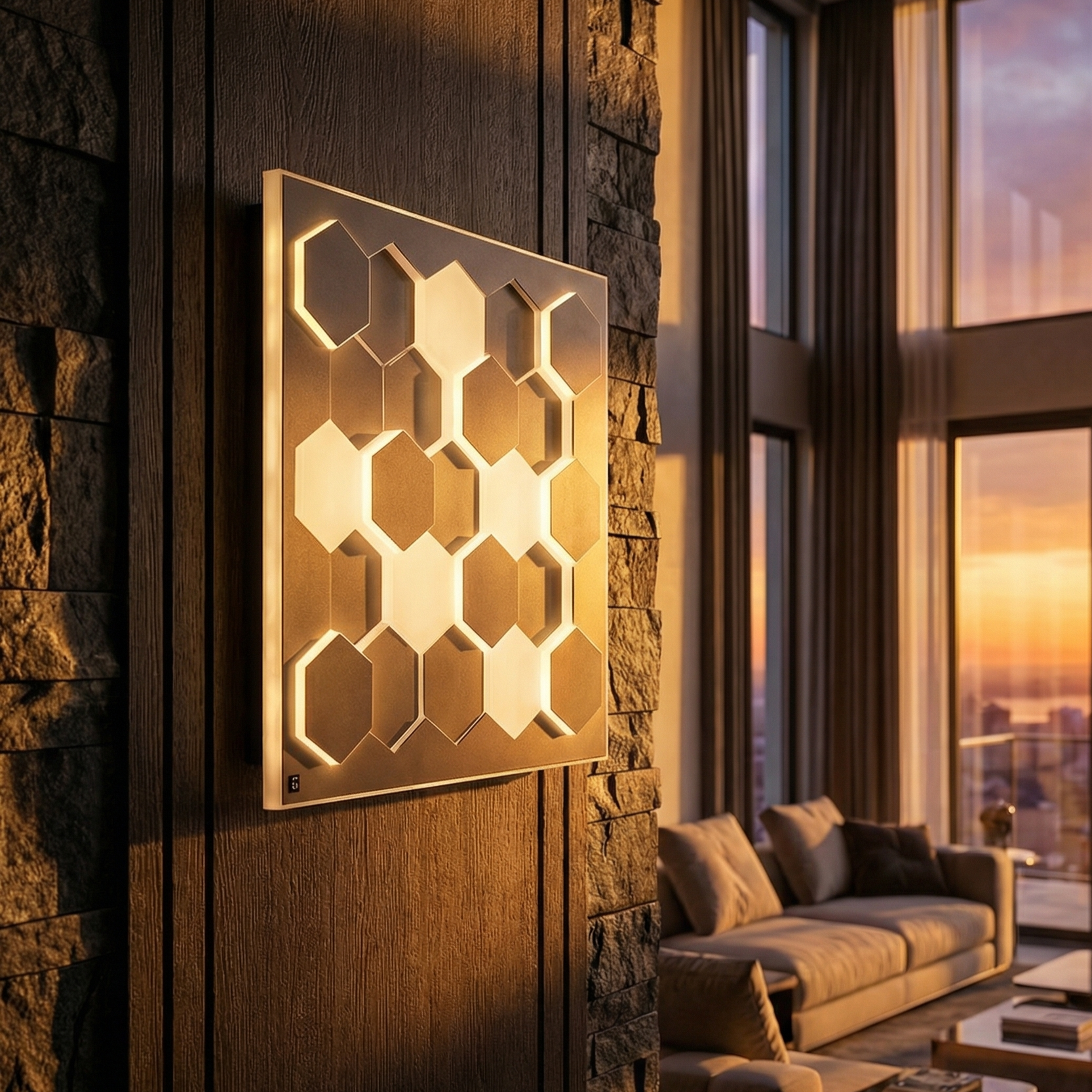 Aplica LED Cifavo Black 55CM CINQUE Premium