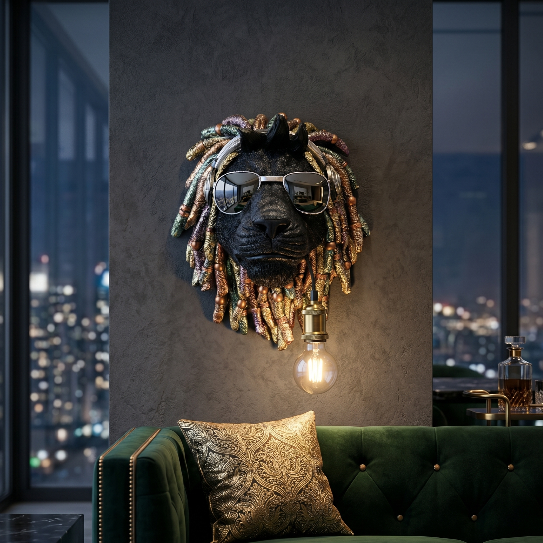 Aplica Premium LEO Black 1xE27