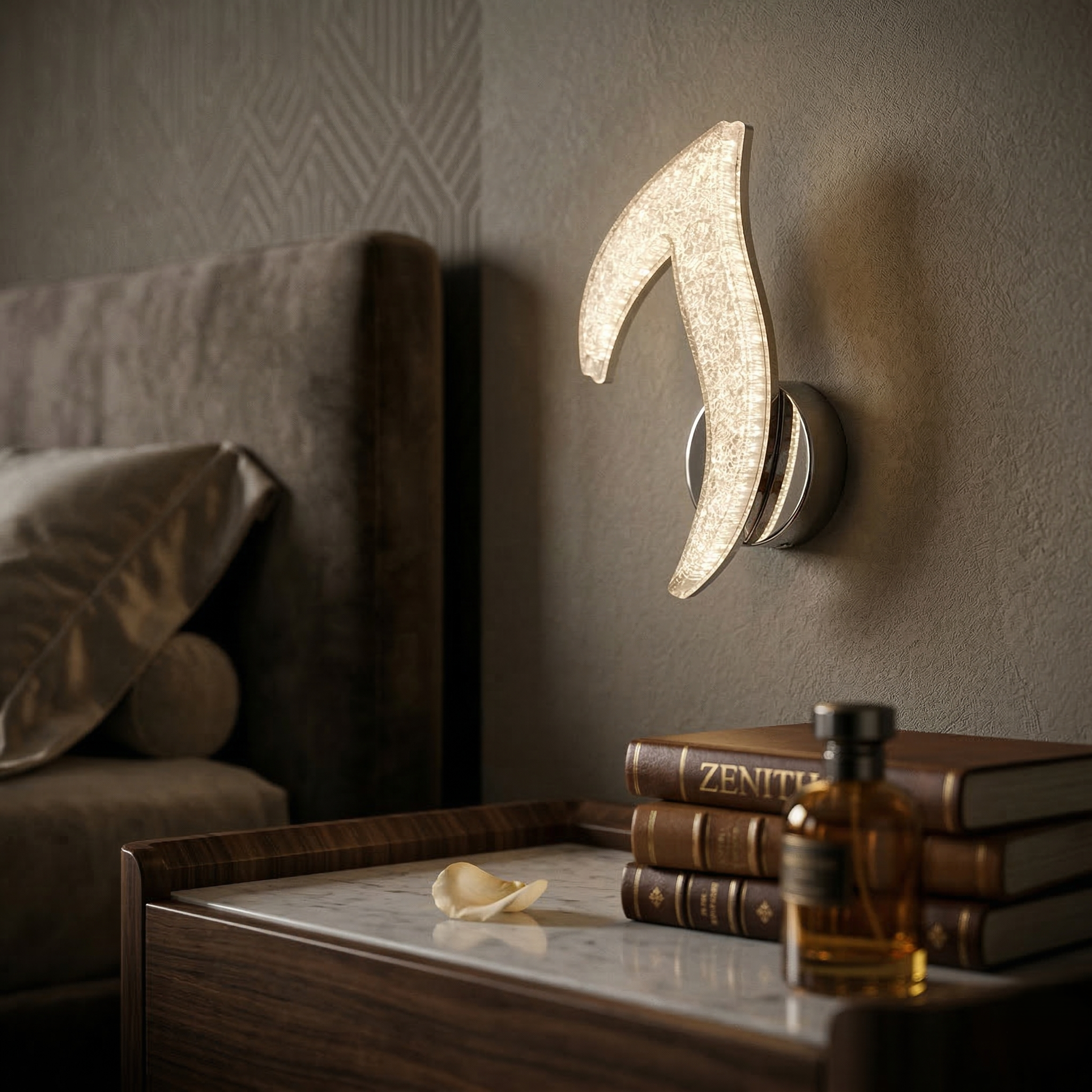 Aplica LED Perete Narcisse Sparkle Chrome