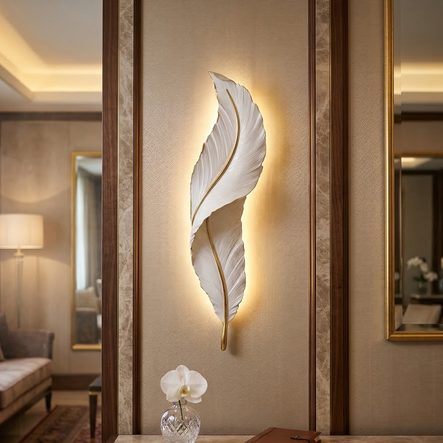 Aplica LED Luxury Mini Feather 18W 45CM