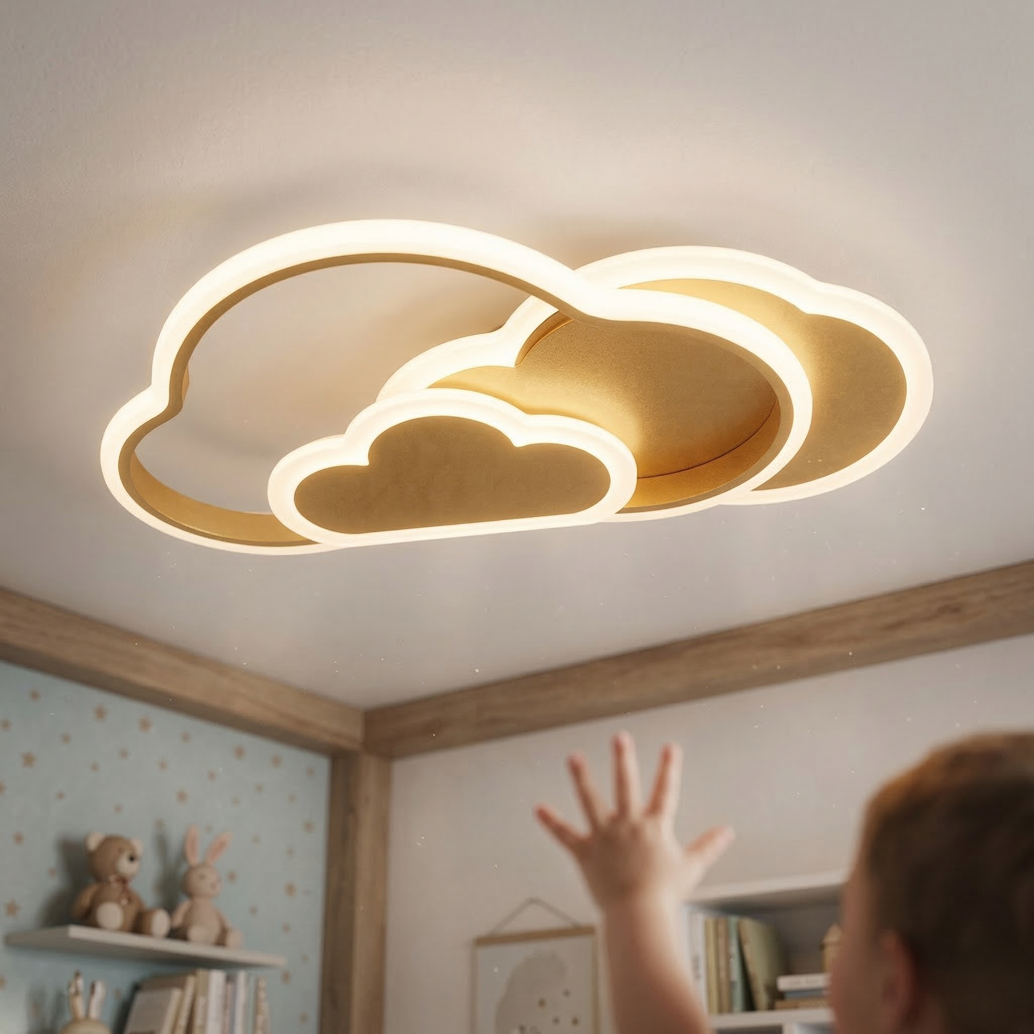 Lustra LED NORISOR Gold Echivalent 400W Telecomanda