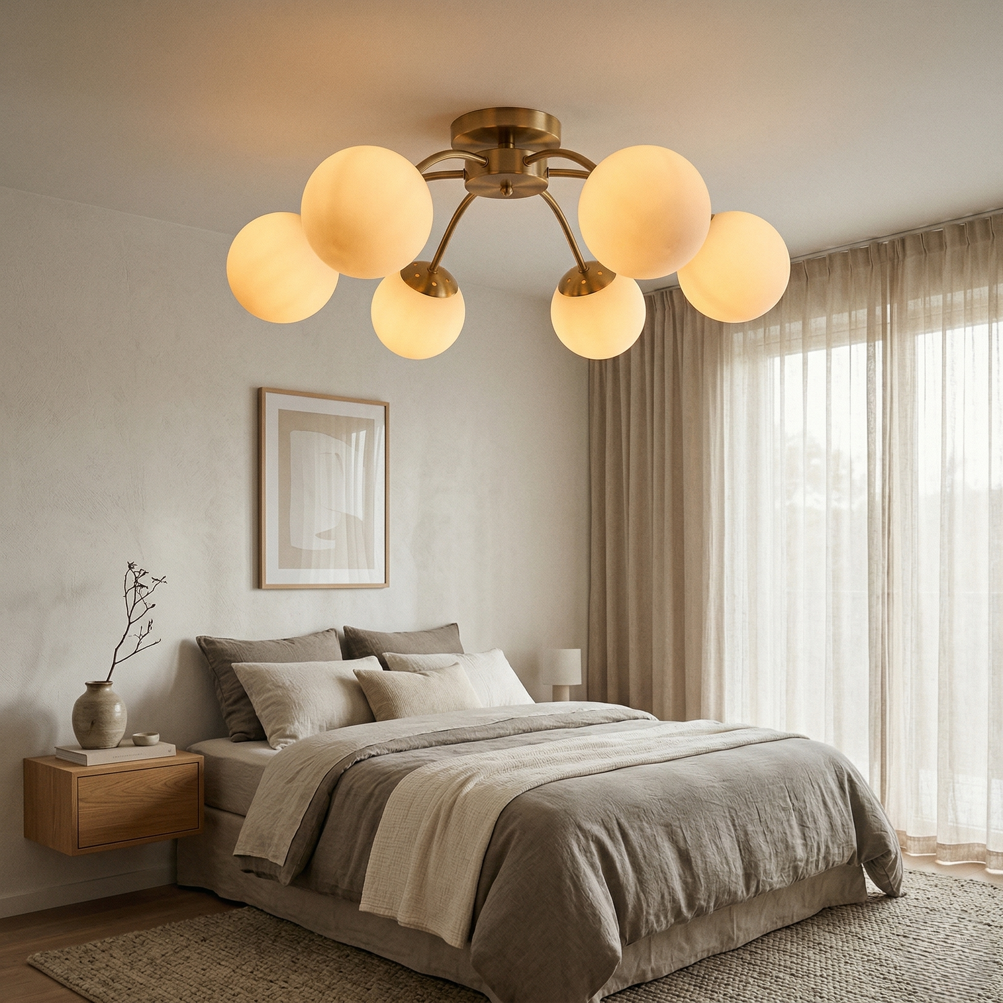 Lustra Abajur MAT Gold ORSA 6XE27