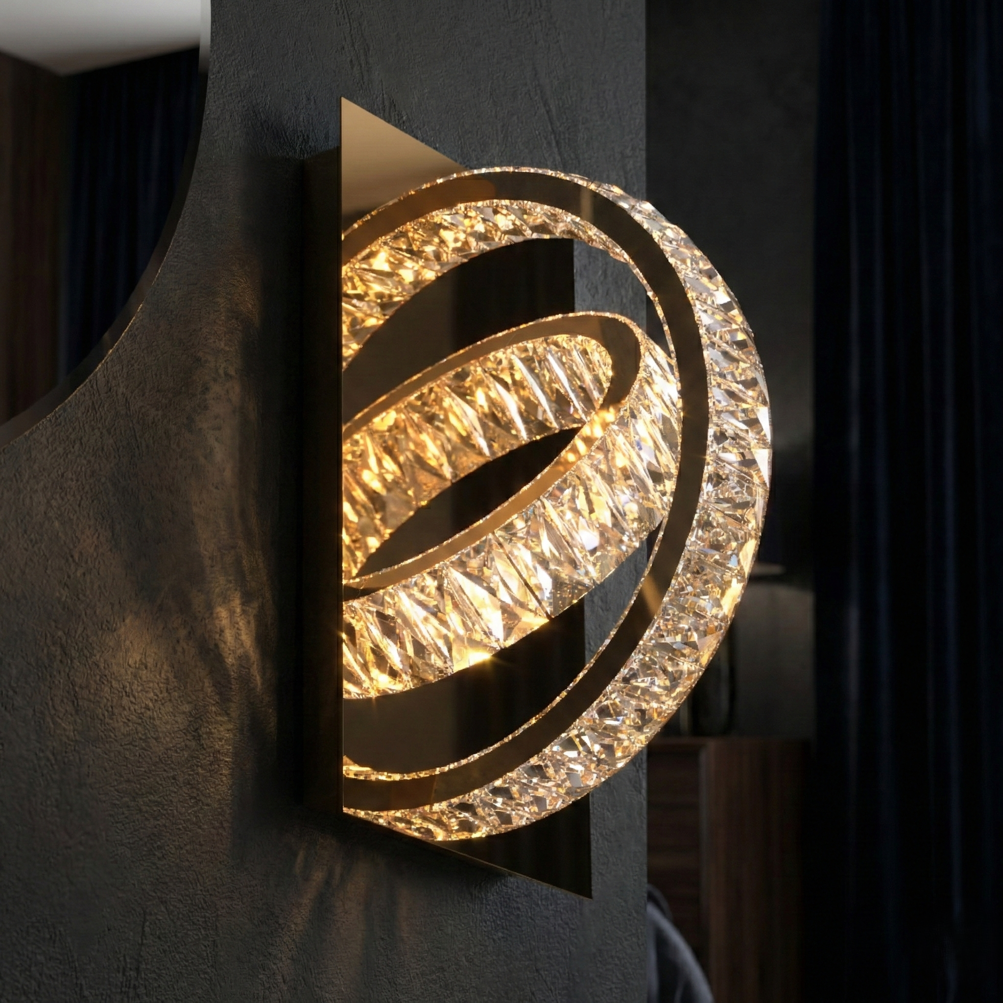 Aplica LED PREMIUM Cristal TULA GOLD Telecomanda by ZumaLine