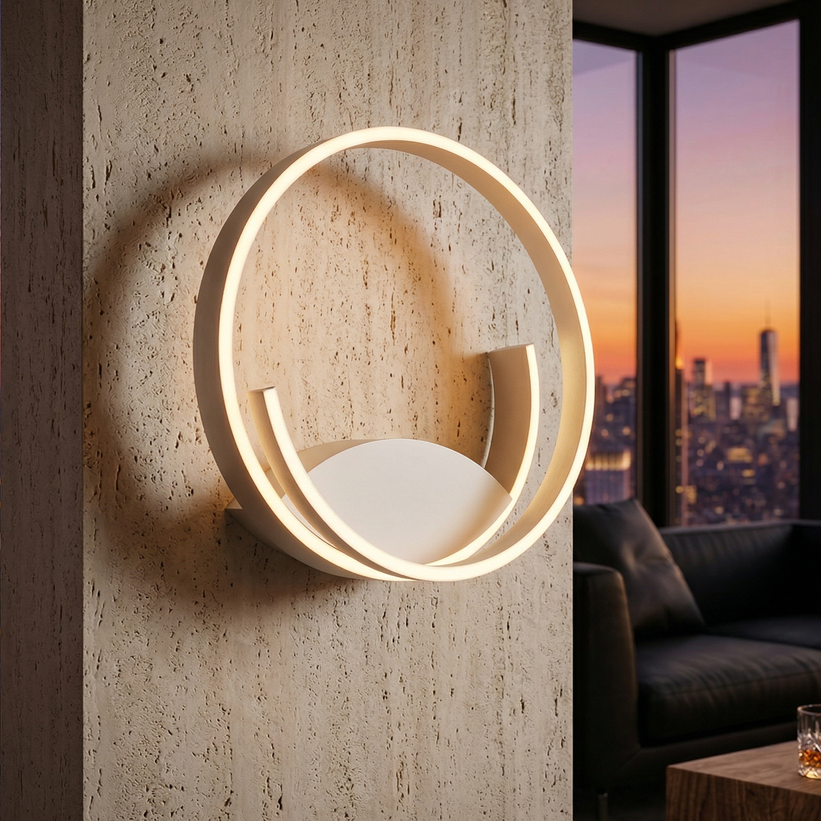 Aplica LED Cinardi Silver 35CM CINQUE Premium