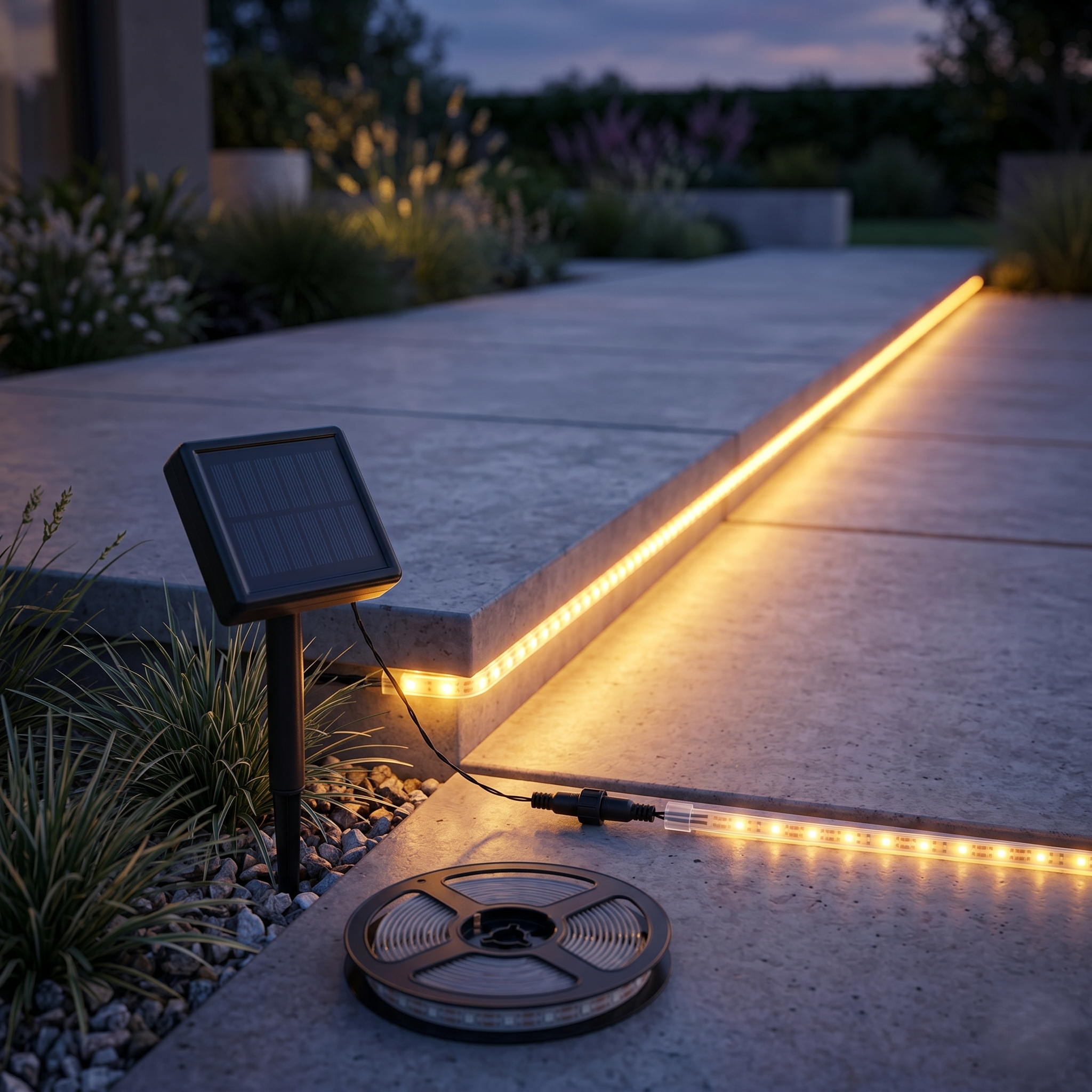 Kit Banda LED Premium Solara 3 Metri, Exterior IP44, 3000K 5 Ani Garantie