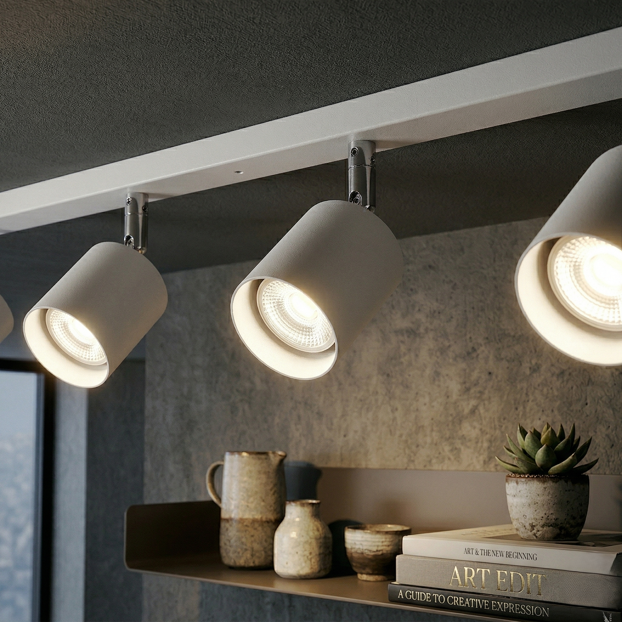 Spot pe Sina Reglabil Alb 4xGU10