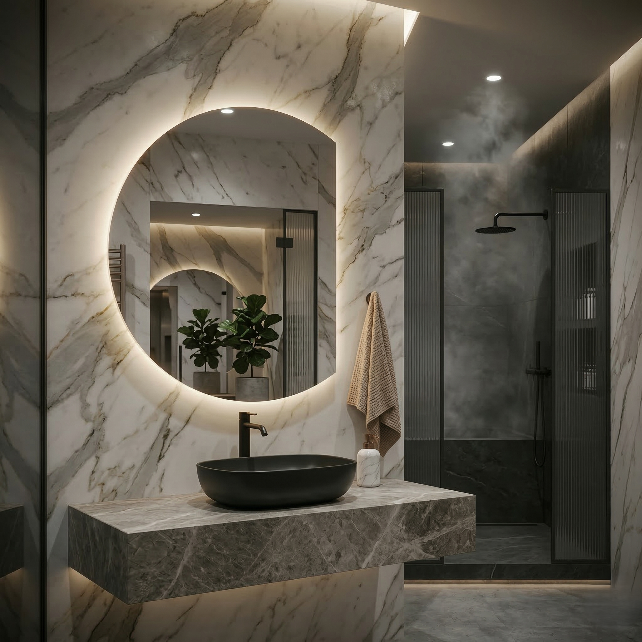 Oglinda LED FRAMELESS 60x50CM, Dezaburire, 3 Lumini si Touch