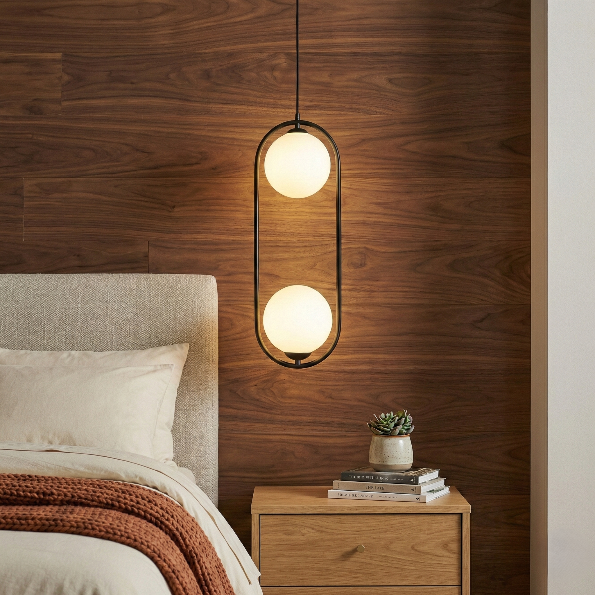 Pendul Nordic Two Moons Negru