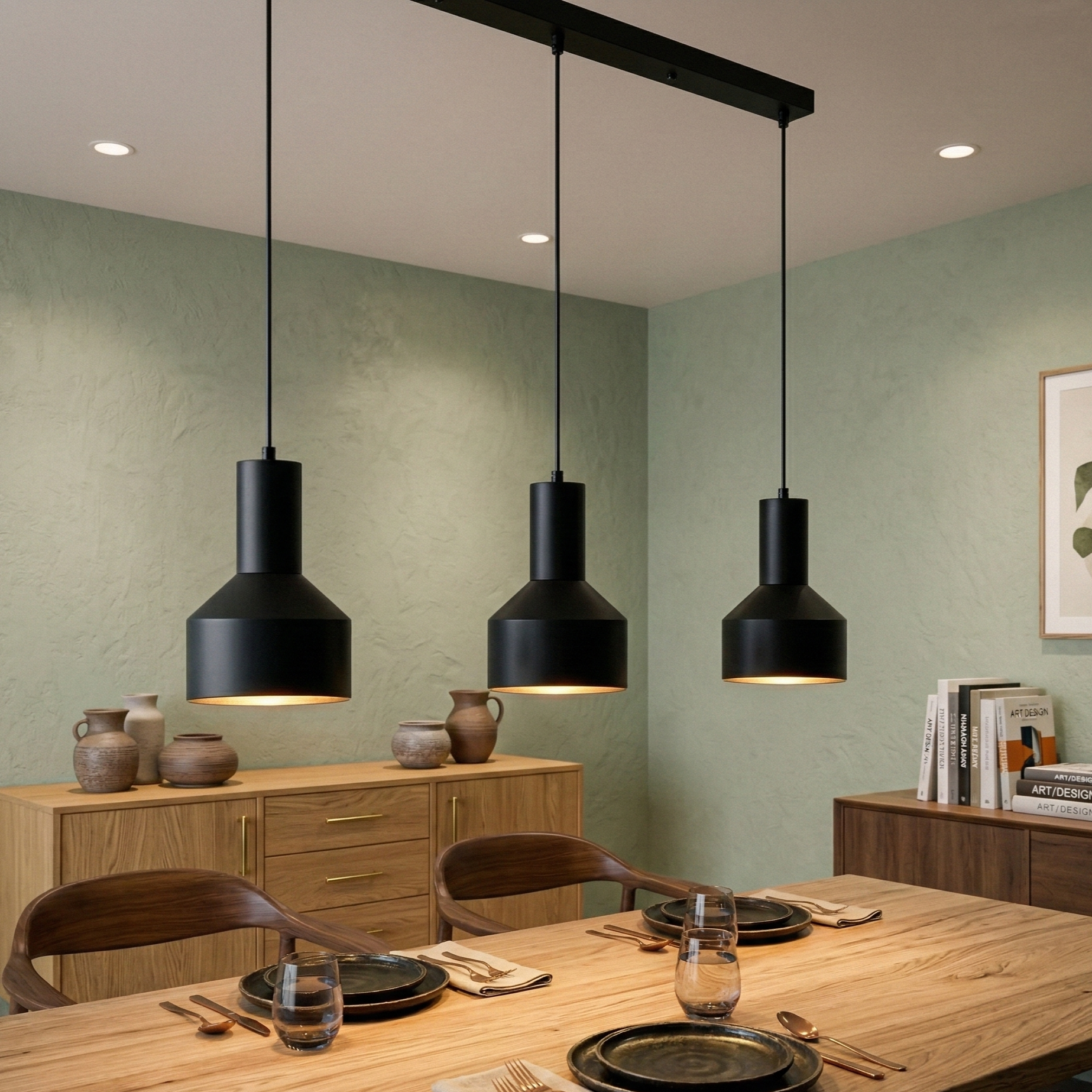 Lustra Suspendata Liniara 3xE27 Arcane Black