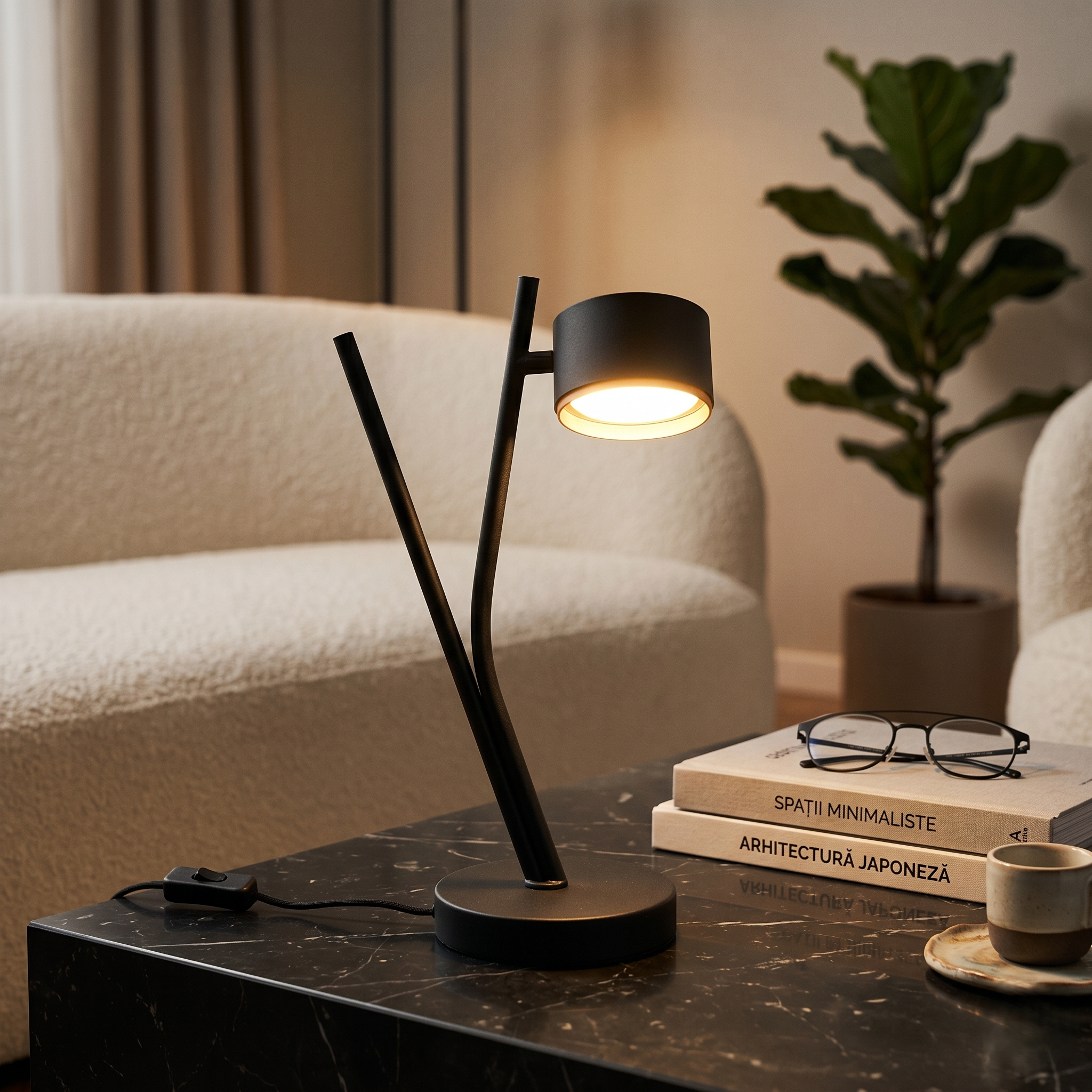 Veioza Decorativa Premium CODA Neagra 1xGX53