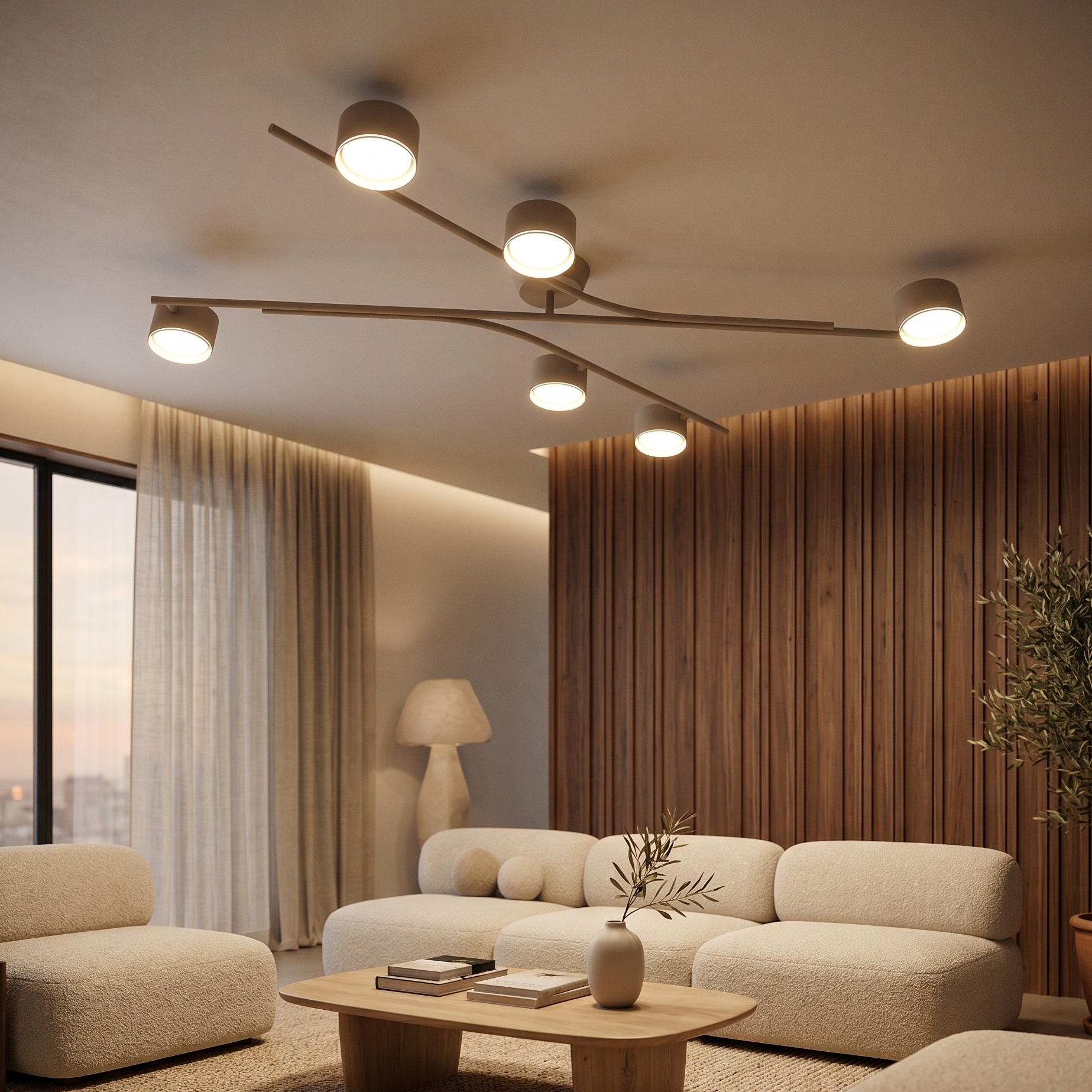 Lustra Aplicata Premium GRAND CODA Bej 6xGX53